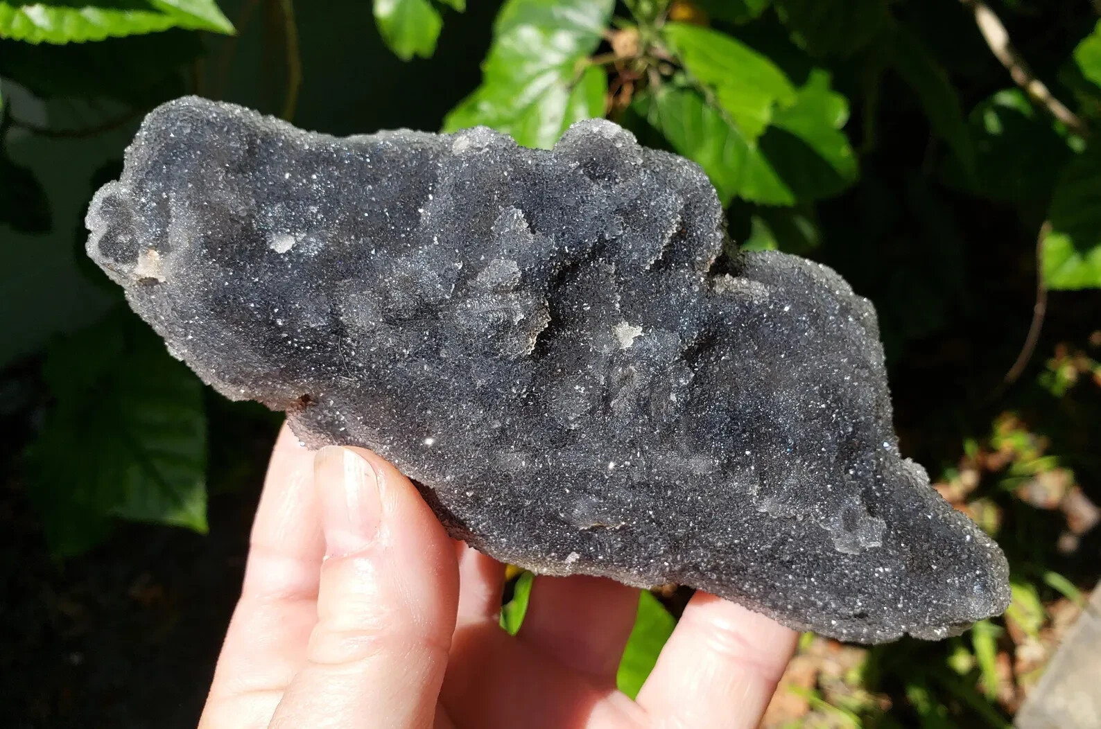Rough Black Sphalerite Cluster Raw Geode Crystal Mineral Specimen Home Decor