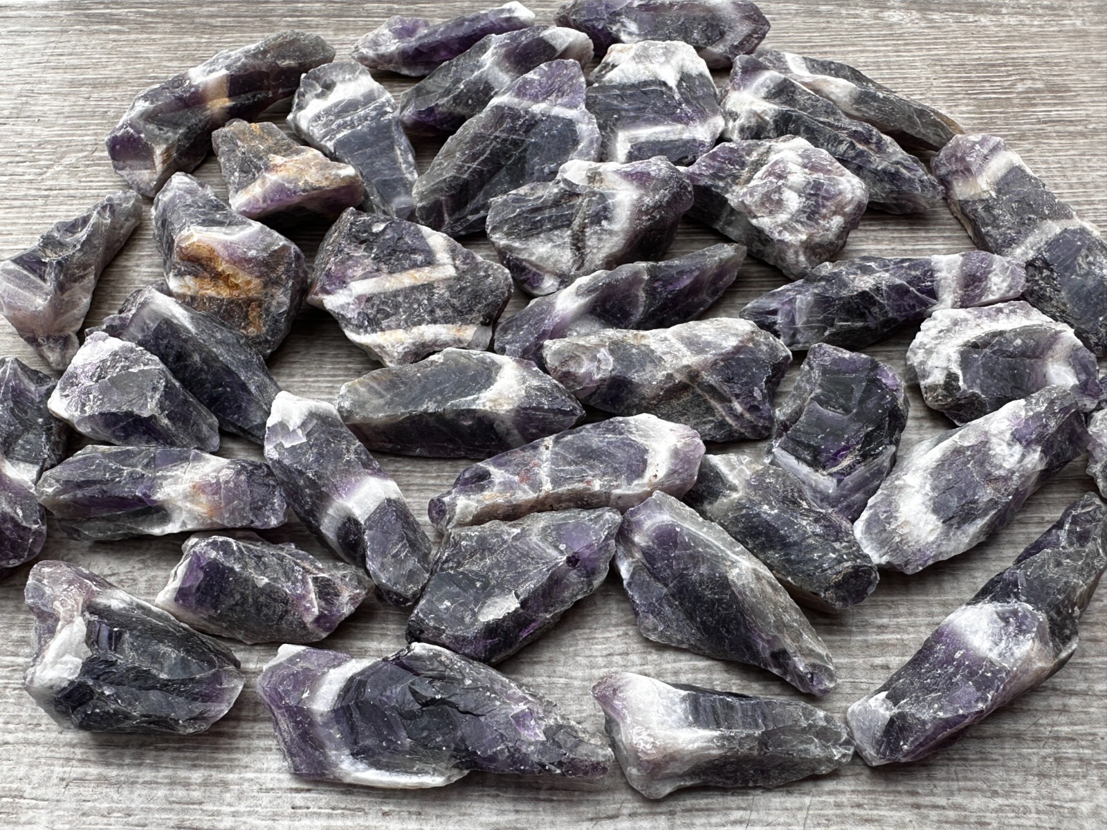 Chevron Amethyst Rough Stones, 1-2″ Natural Chevron Amethyst, Wholesale Bulk Lot