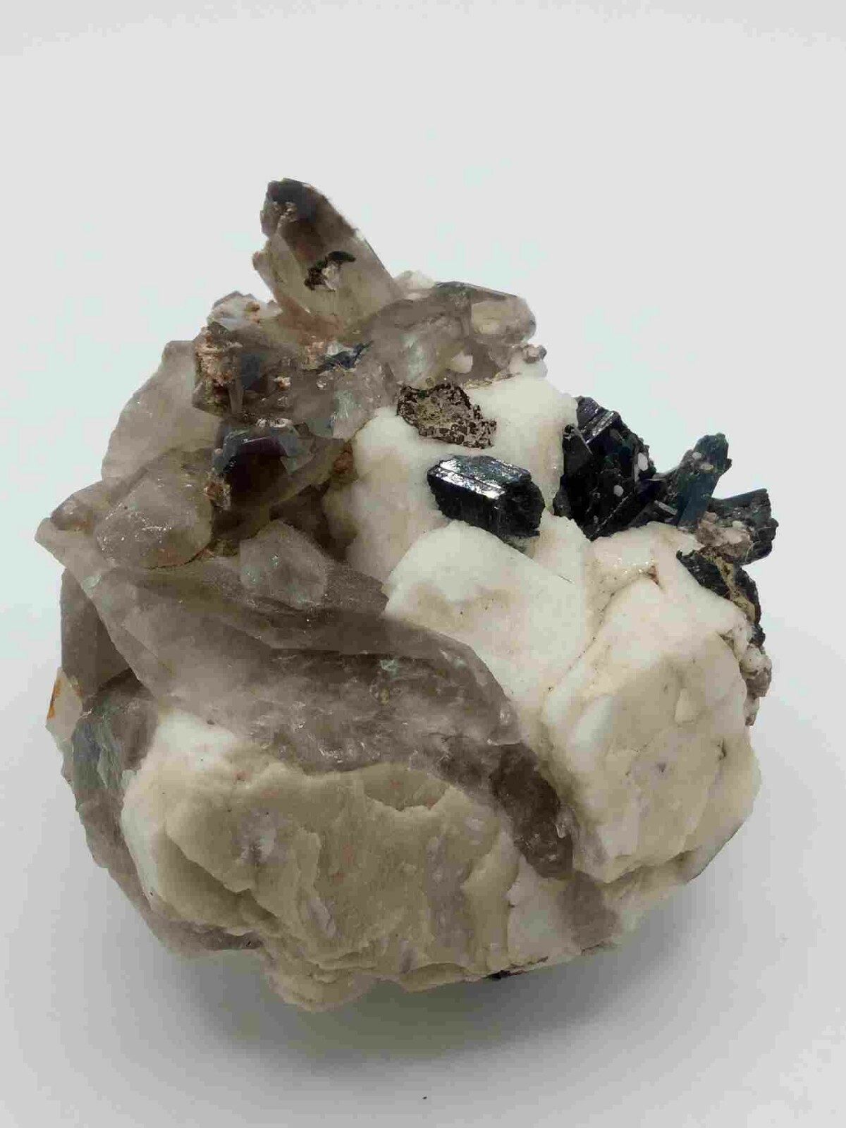 Gorgeous Unique 182 Gram Aegerine Feldspar Smoky Quartz Crystal Mineral Cluster