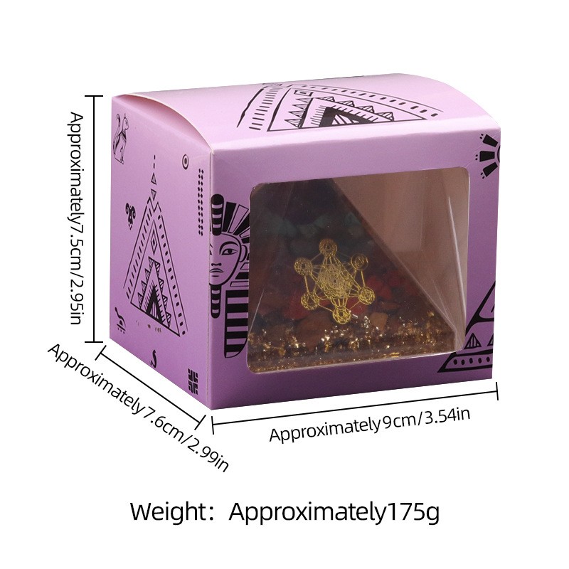 Pyramid resin quartz crystal home handicrafts desktop office ornaments gifts