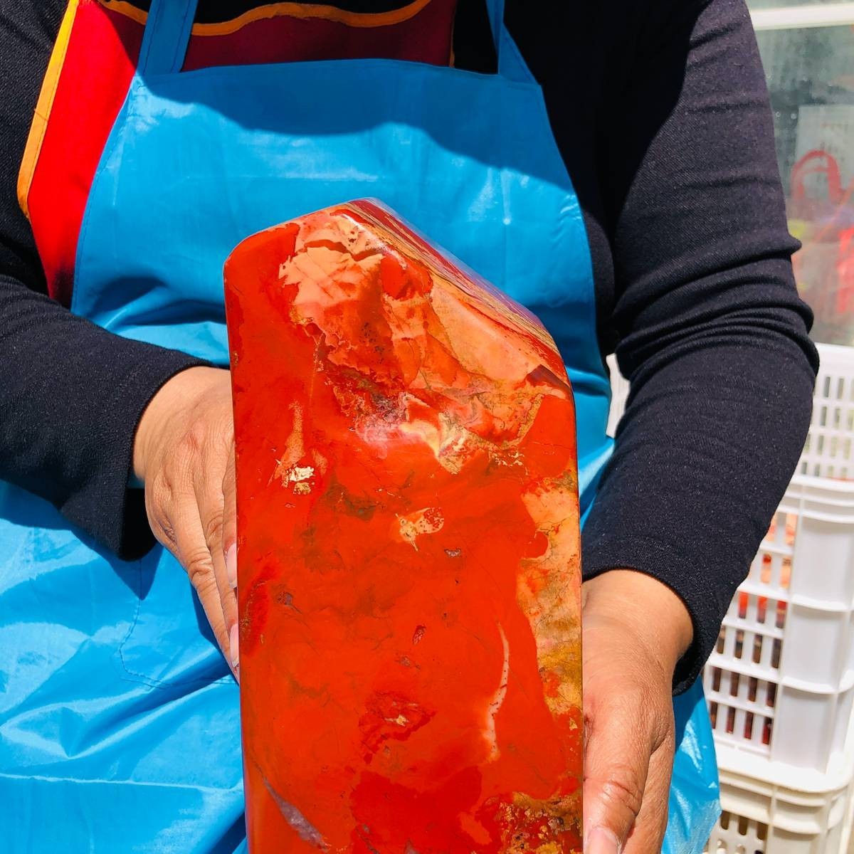 16.52LB Large Natural Red Jasper ore standard Quartz Crystal Healing Sample 4422
