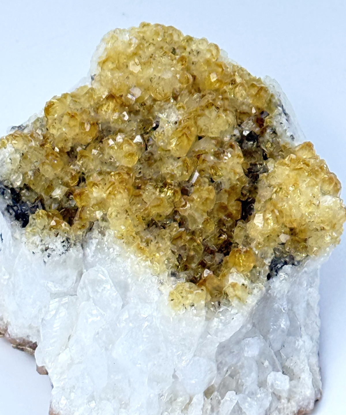 Golden Citrine Raw Crystal Cluster Geode 308 Grams