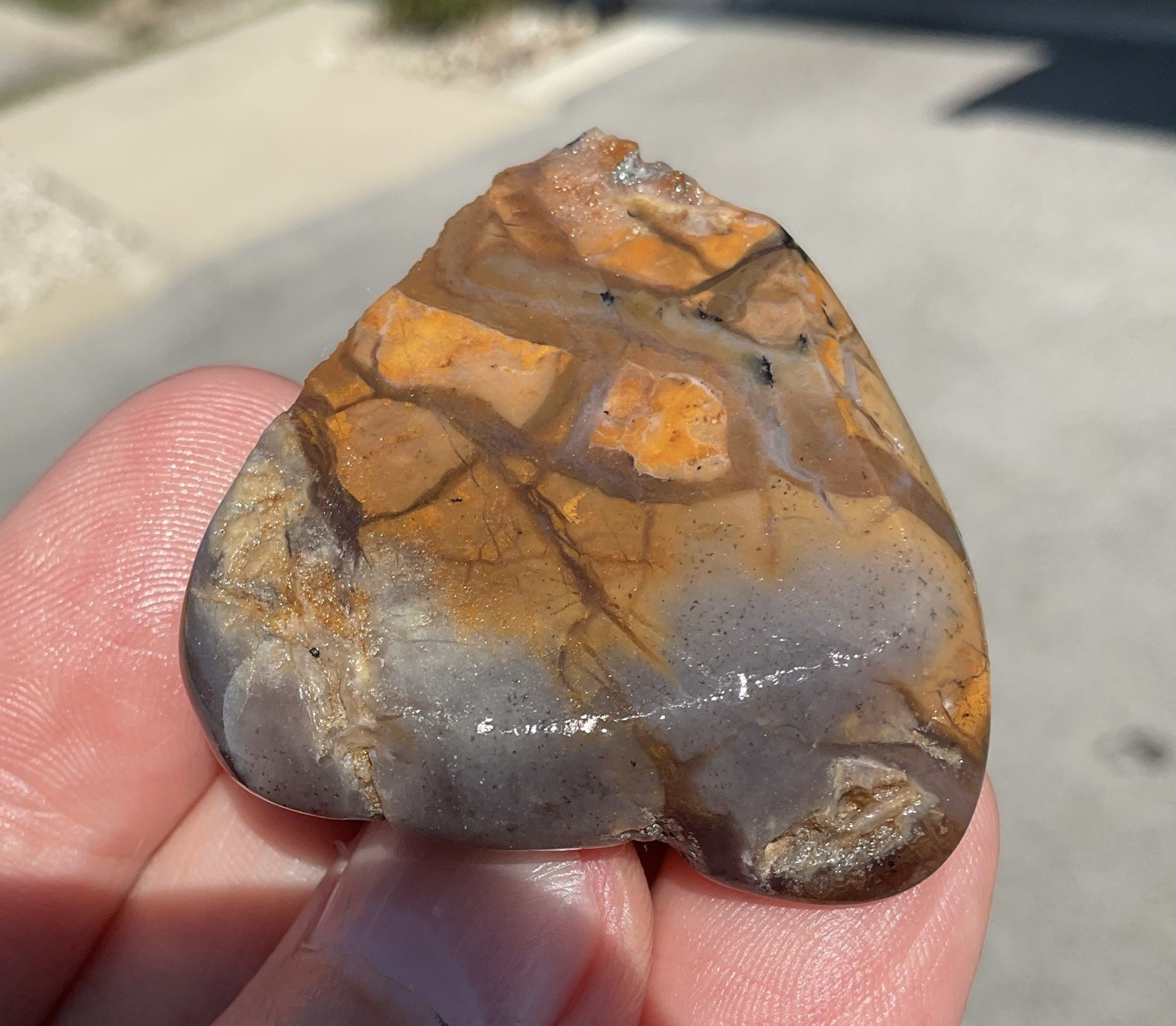Brecciated Jasper Agate Freeform Lapidary Satin Tumbled 32g