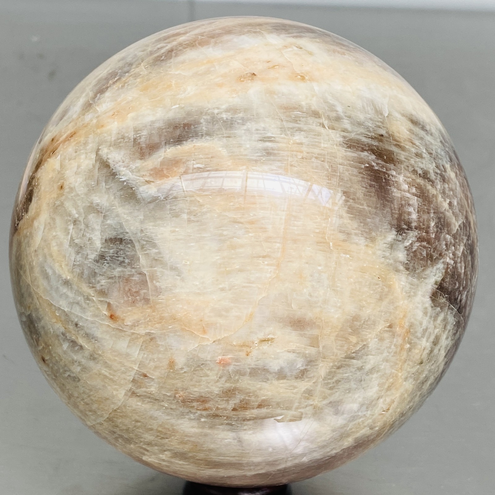 Natural Gray moonstone sphere quartz Crystal ball Healing 2840G (6.26LB)