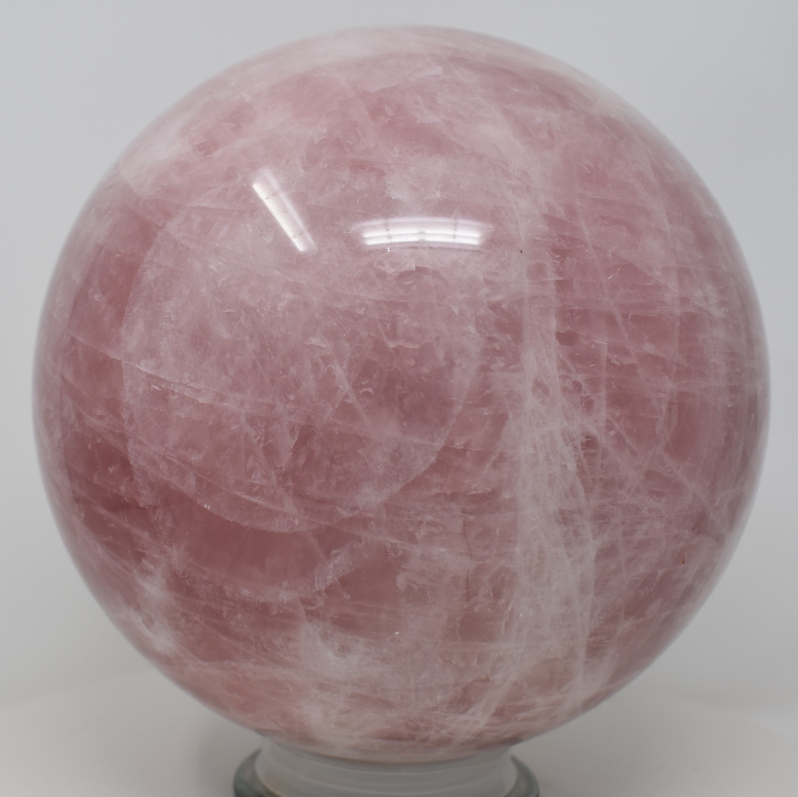 Large Rose Quartz Sphere 207 mm 27 lb 9 oz