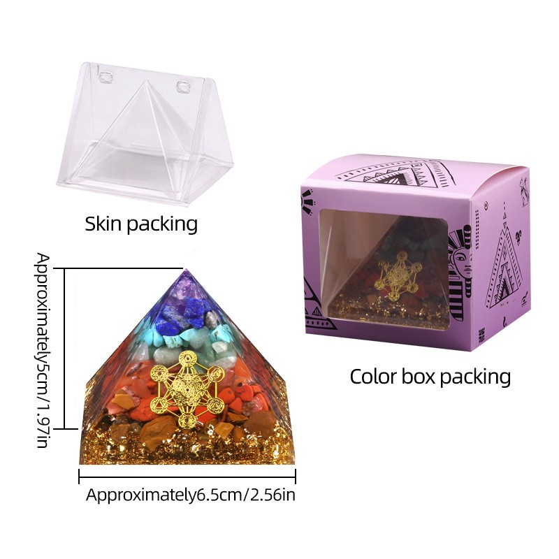Pyramid resin quartz crystal home handicrafts desktop office ornaments gifts