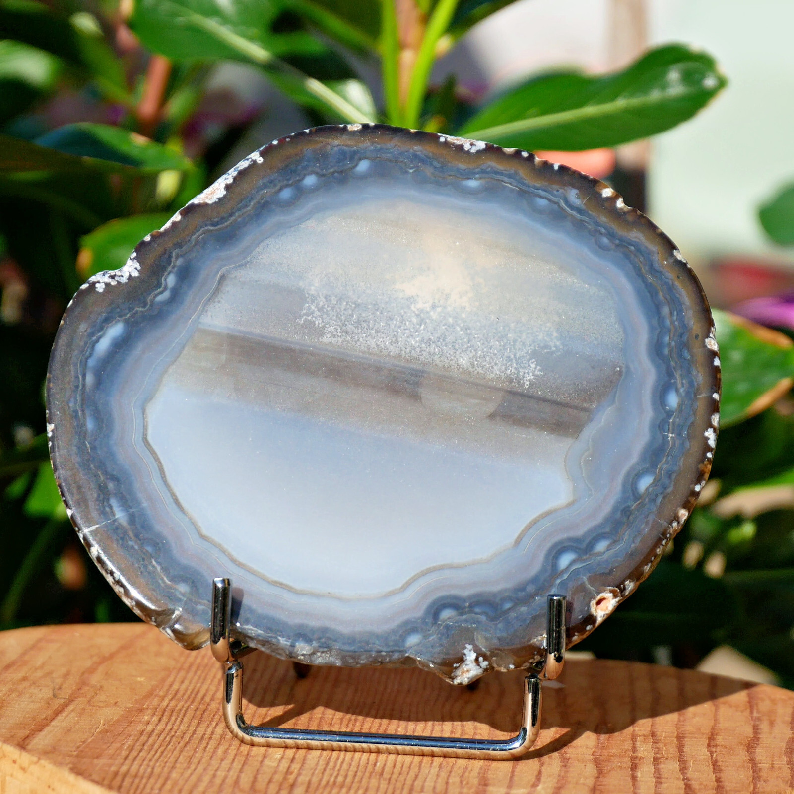 3.5″Natural Agate Slab Polished Crystal Slice Stone Healing Display Coaster Gift