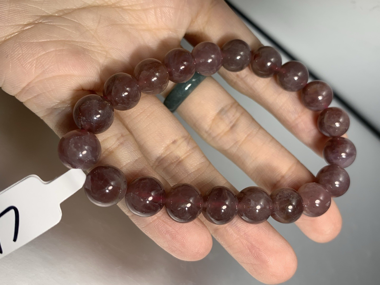 10mm Natural Mauve Madagascar Rose Quartz Bracelet/purple pink crystal
