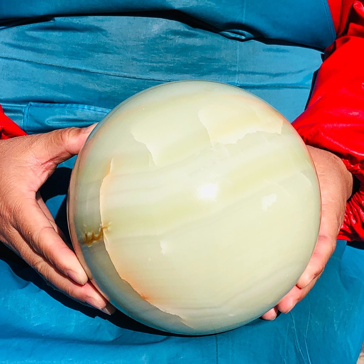 13.77LB Natural Afghanite sphere quartz crystal polished ball healing decor gift