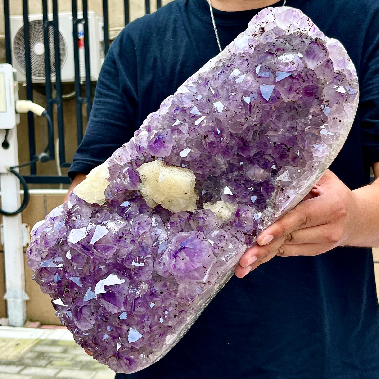 19.95LB Natural Brazilian high-grade amethyst thin skin large teeth