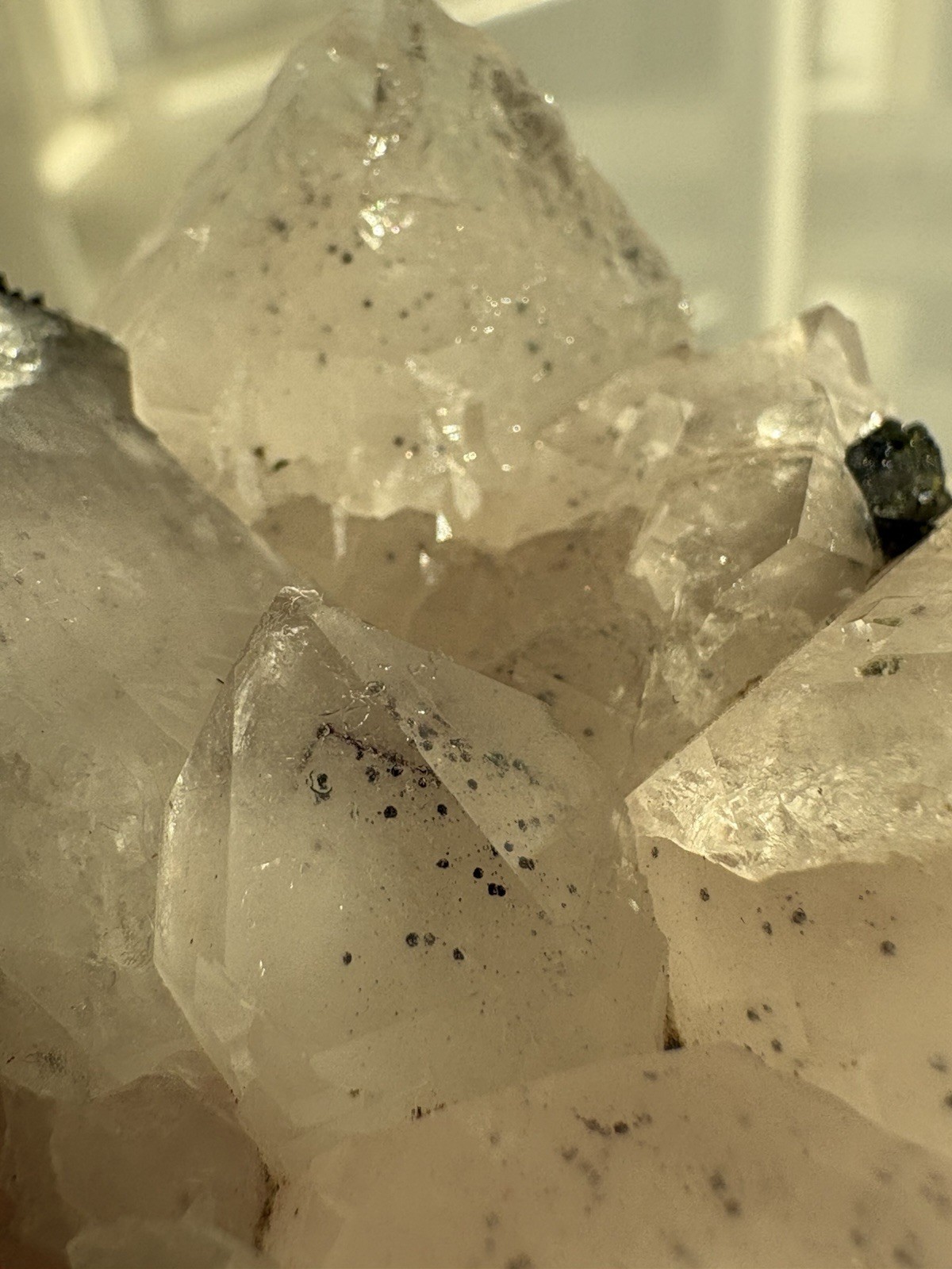 Natural Garden Quartz w/ Epidote Cluster Raw Mineral Rare Specimen Healing