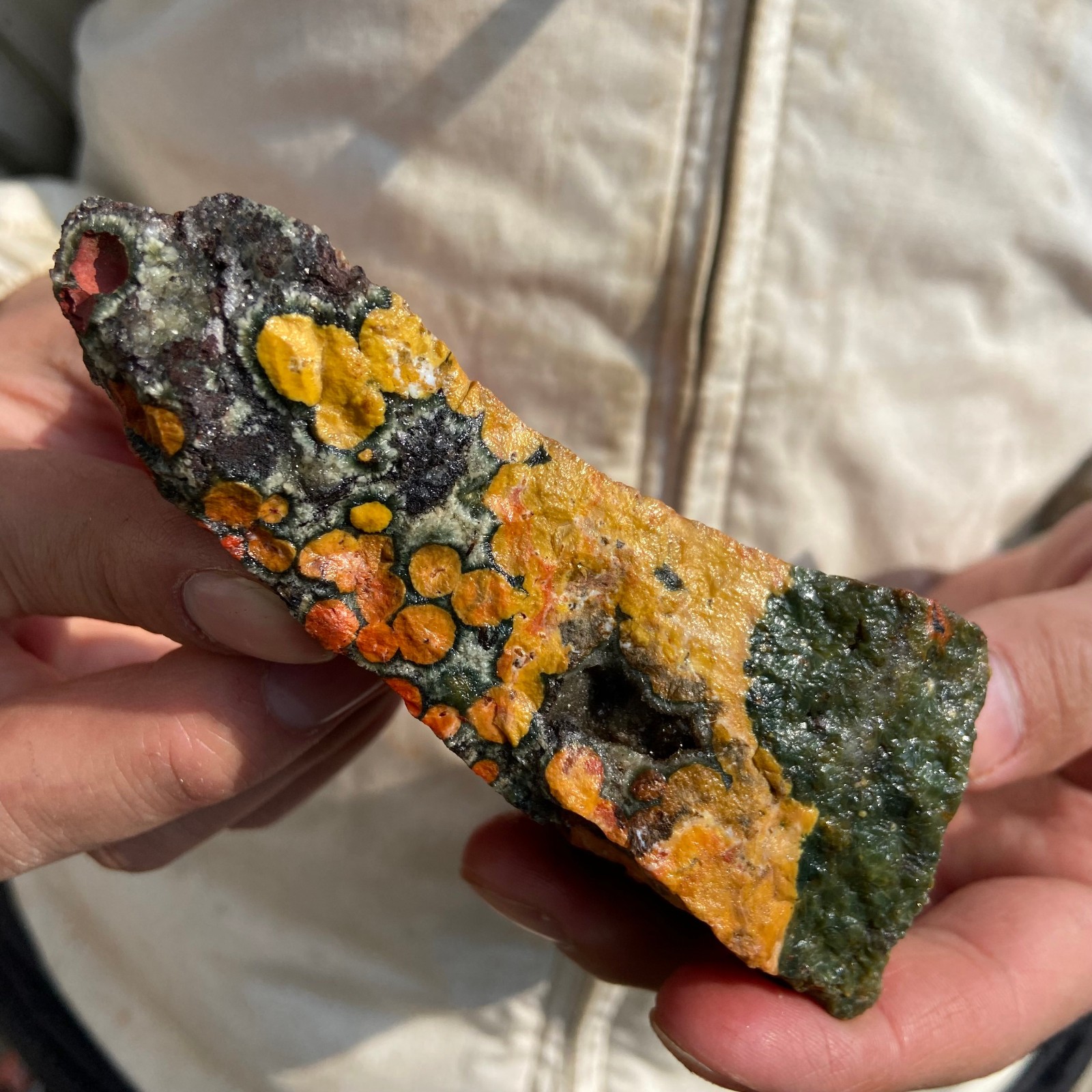 0.4lb Natural colourful ocean jasper raw stone crystal rough mineral specimen