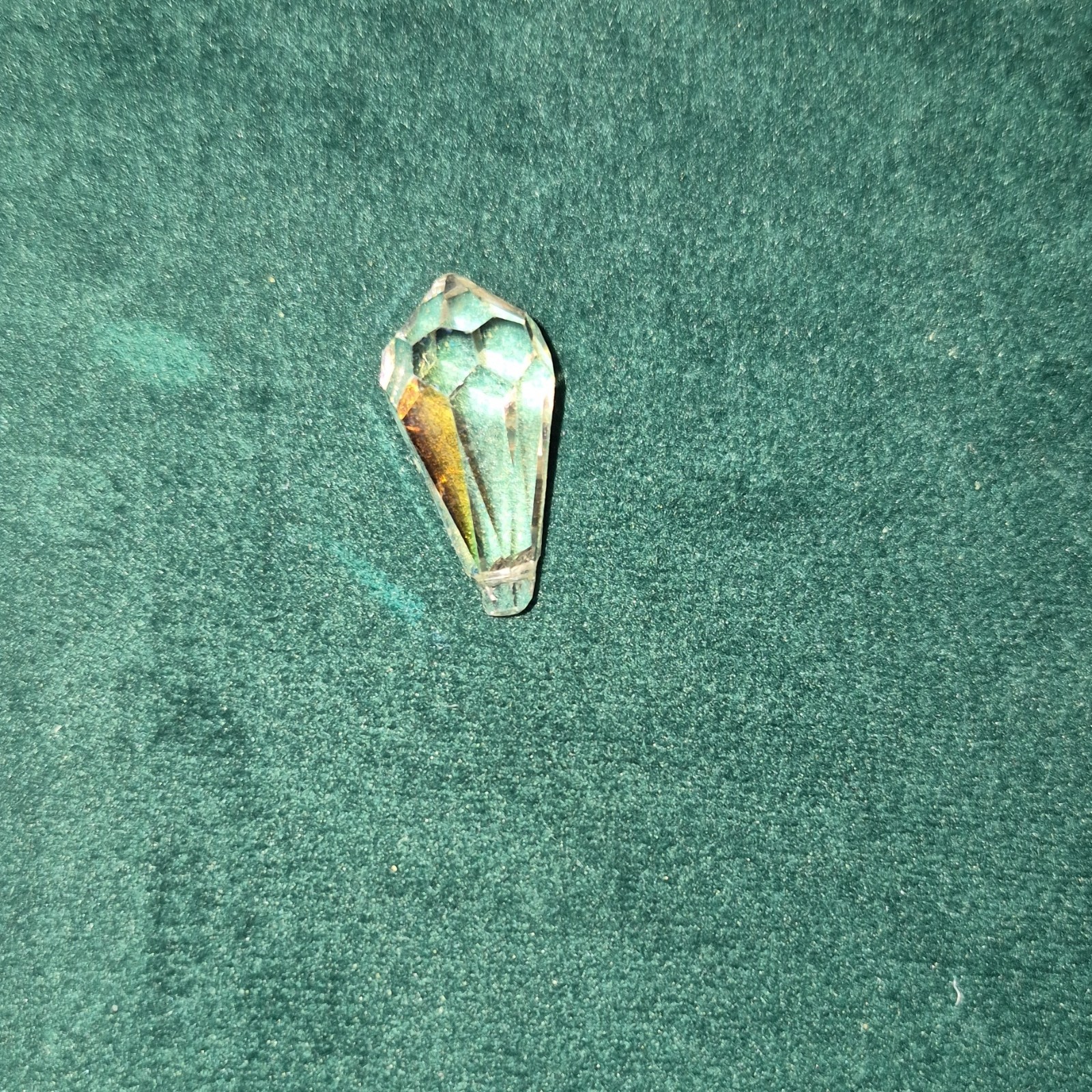 Clear Faceted Crystal Prism Stone