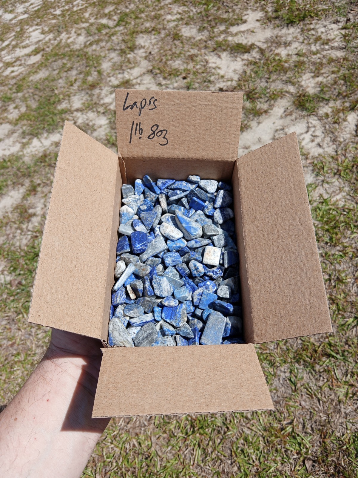 1.5 Lbs Small Rich Blue Lapis Lazuli Tumbled! Collecting, Jewelry Making! Q6