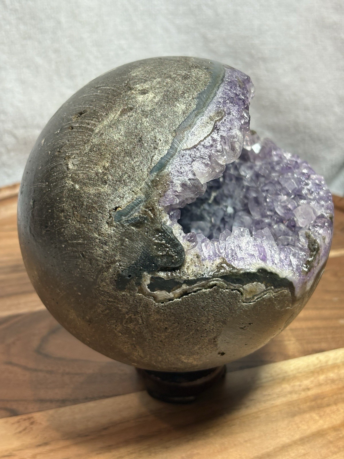 1760g Crystal Amethyst Sphere 4” Druzy Cave Reiki Healing