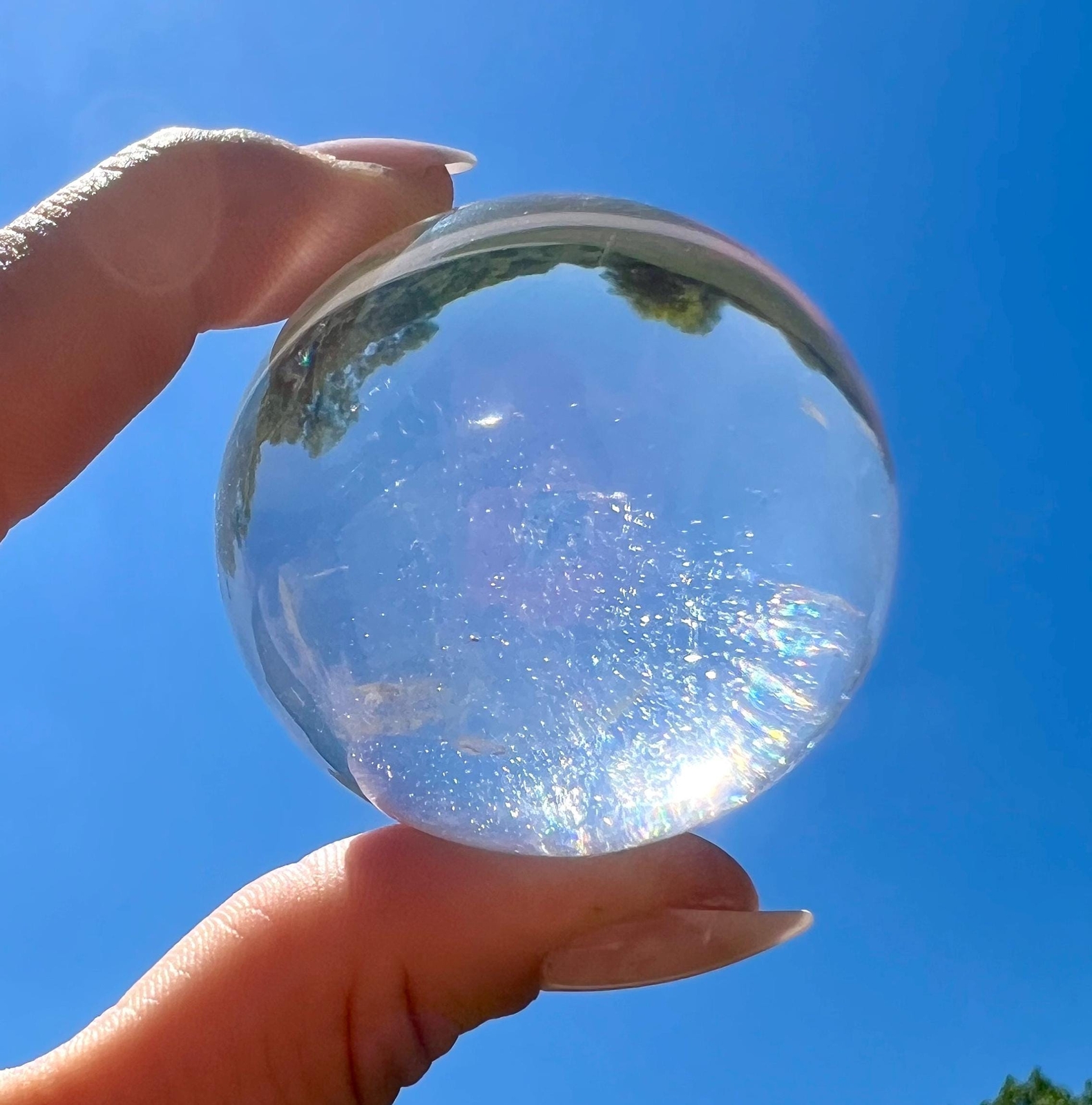 Clear Quartz Sphere (Grade A) Crystal Ball, Natural Clear Quartz from Brazil