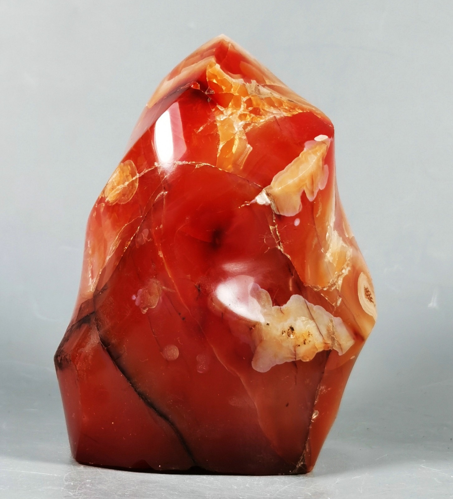 Natural RARE Red Carnelian Agate Crystal Flame Reiki Stone Healing