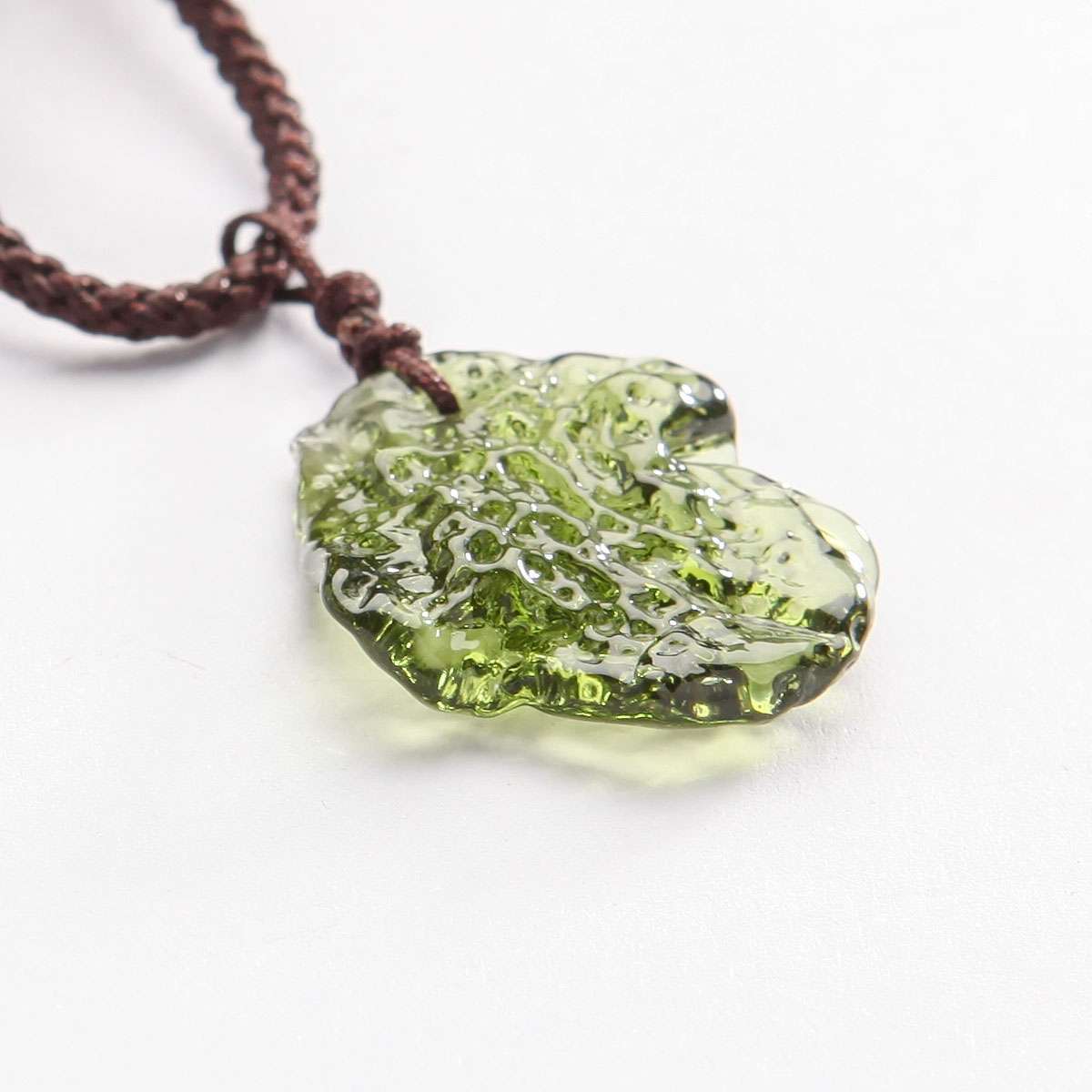 Natural Crystal Green Gem Moldavite Meteorite Glass Necklace Pendant Stone new