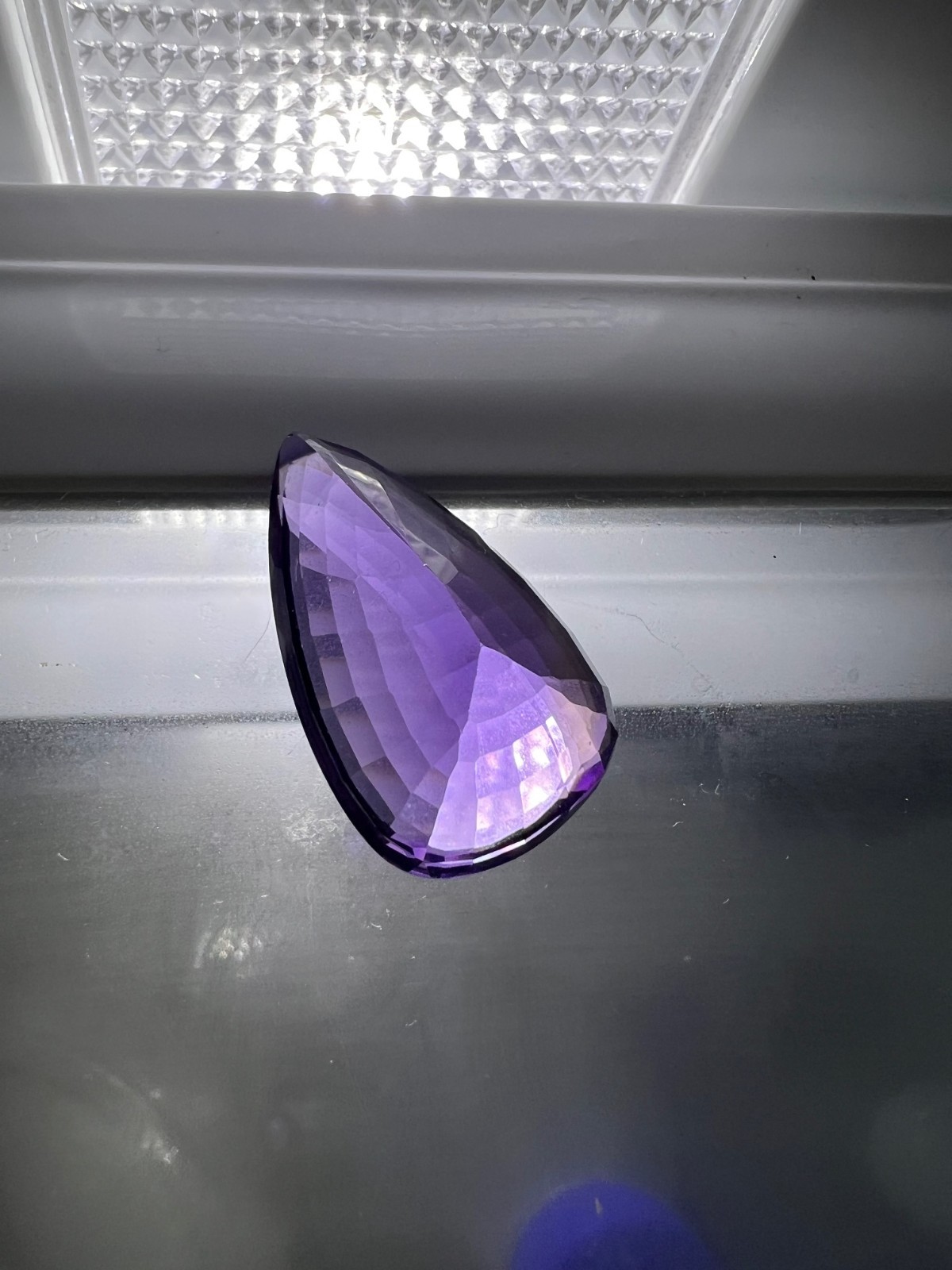 BRAZILIAN AMETHYST 41 CARATS Faceted Beautiful Rich Color Pear Shape 41 Carats