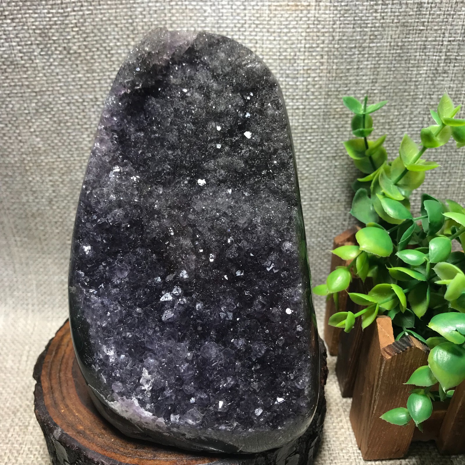1400g Natural Amethyst Cluster Geodes Cut Base Quartz Crystal Healing 35