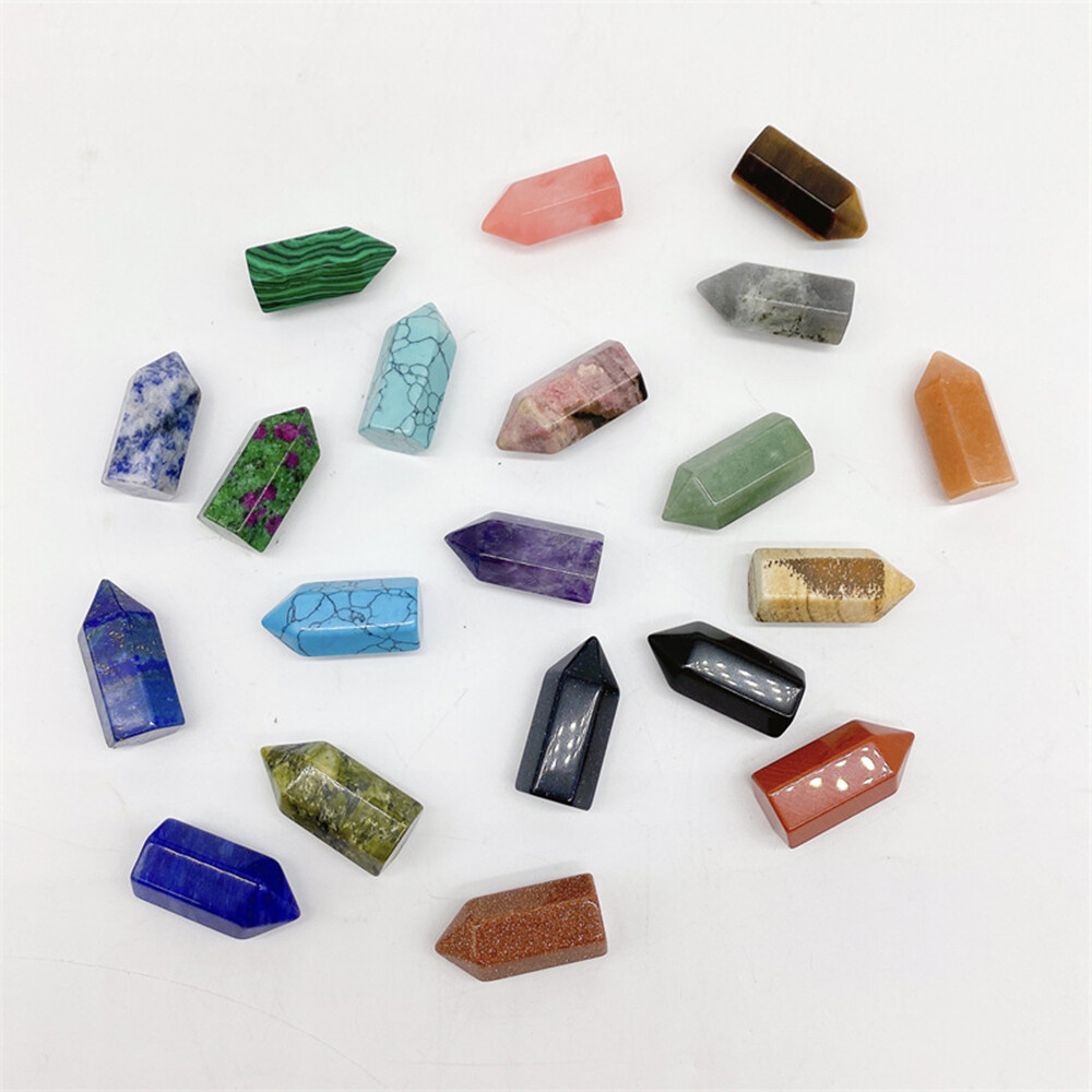 Chakra Natural Crystal Single Pointed Hexagonal Column Tower Obelisk Wand Quartz