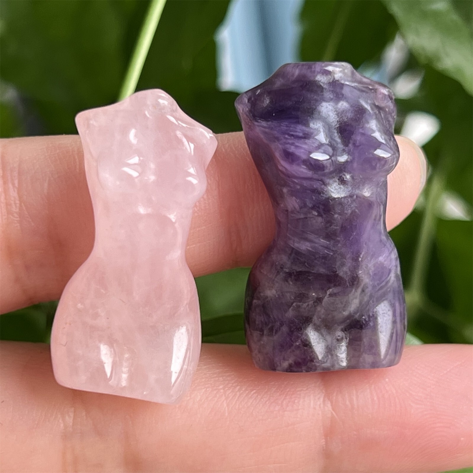 5x natural Mixed Women Naked gem quartz crystal skull Figurines Reiki healing
