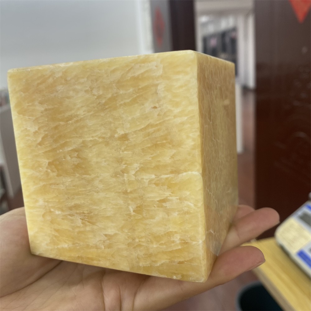 3.1LB 3.1″Natural A+Calcite Cube Statue Crystal Reiki Square Heal Table Decor