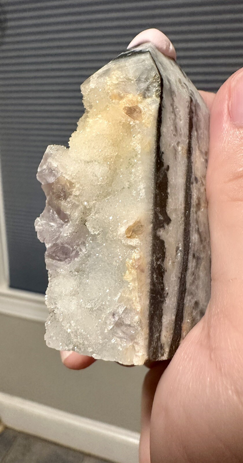 Sphalerite Crystal Tower With fluorite Druzy – Free Shipping