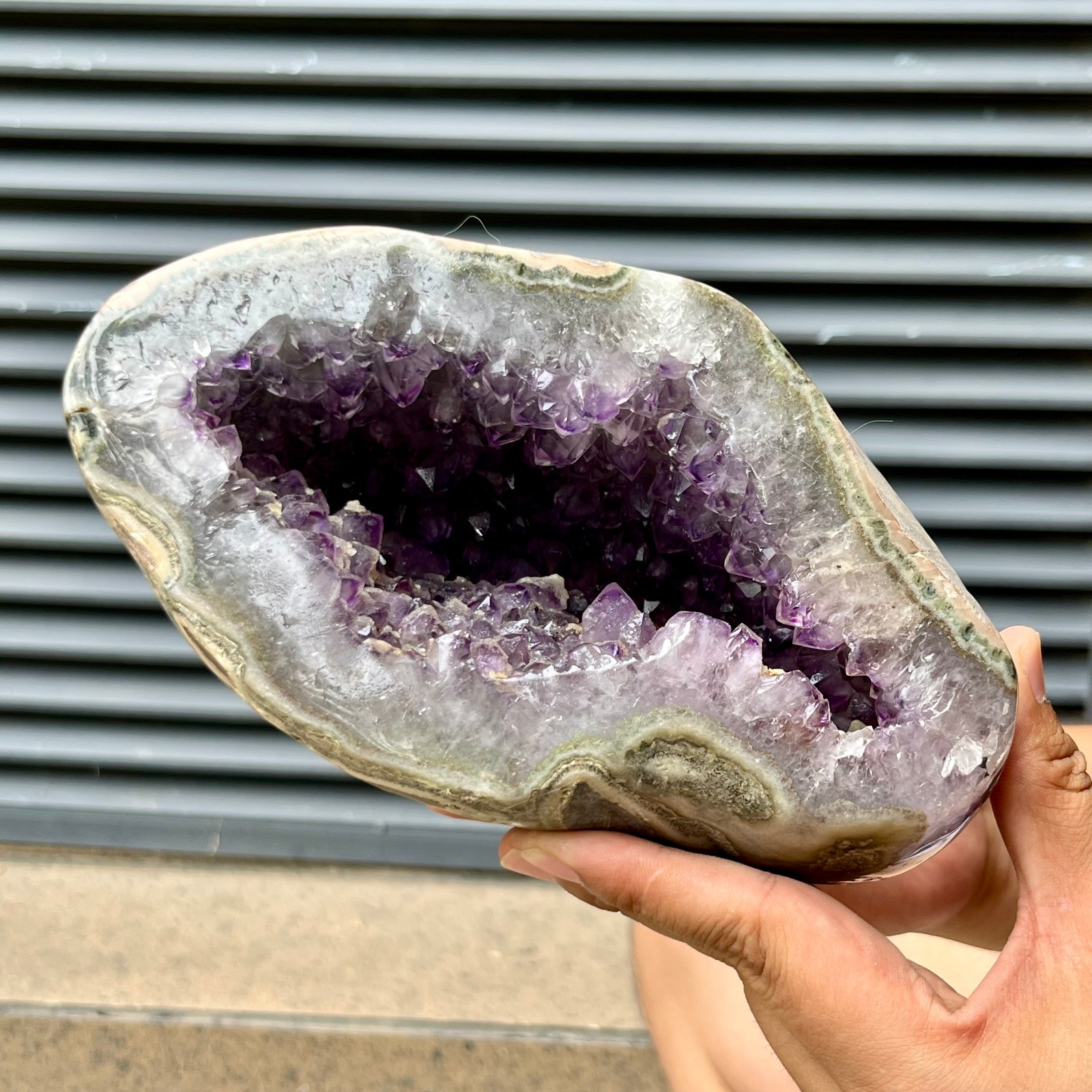 6.4 lb Amethyst Cluster Heart Crystal Birthday Gift Home Decor Collectible Art