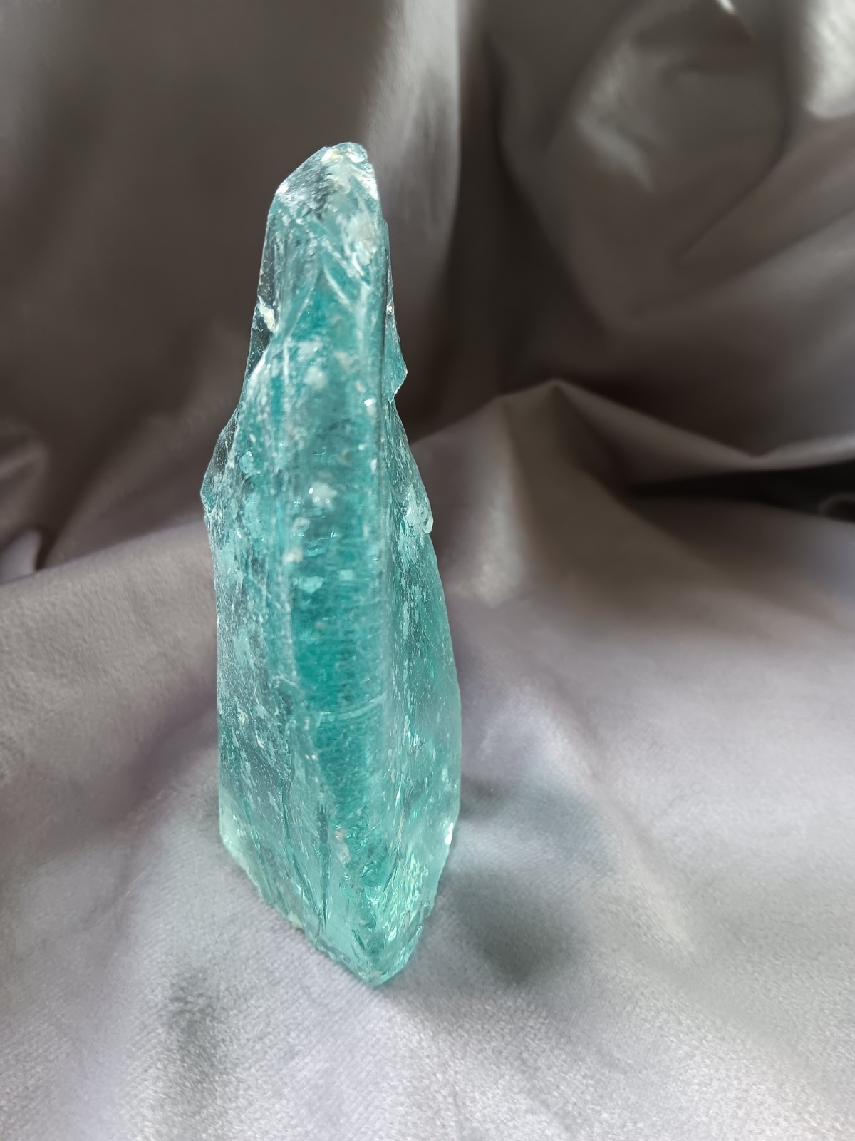 Andara crystal, monatomic glass, Aqua Serenity, Cullet/Slag glass, 1 lb 2oz