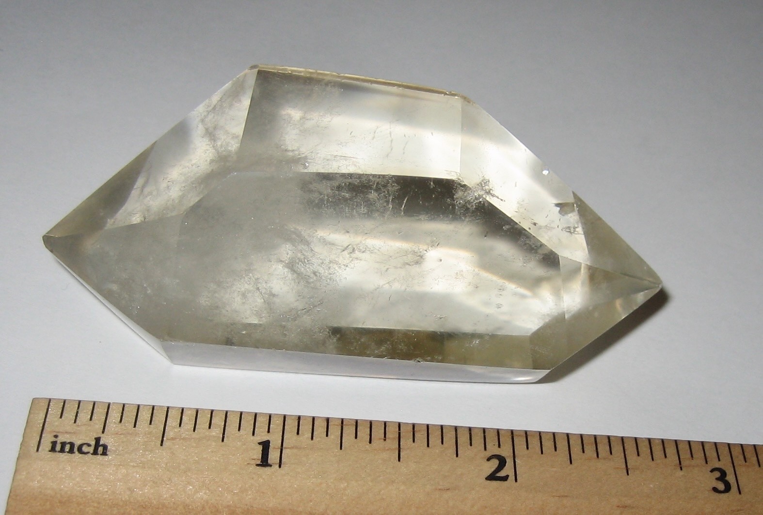 2.9″x1.4″ POLISHED DOUBLE TERMINATED NATURAL GOLDEN HEALER QUARTZ CRYSTAL 76g *2