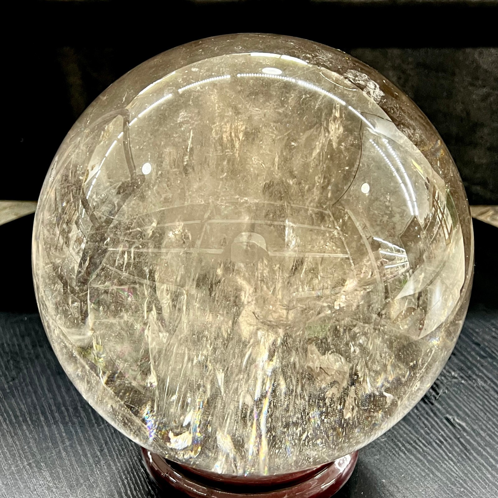 42LB Top Natural Clear Quartz Sphere Crystal Ball Reiki Meditation Gems Gifts