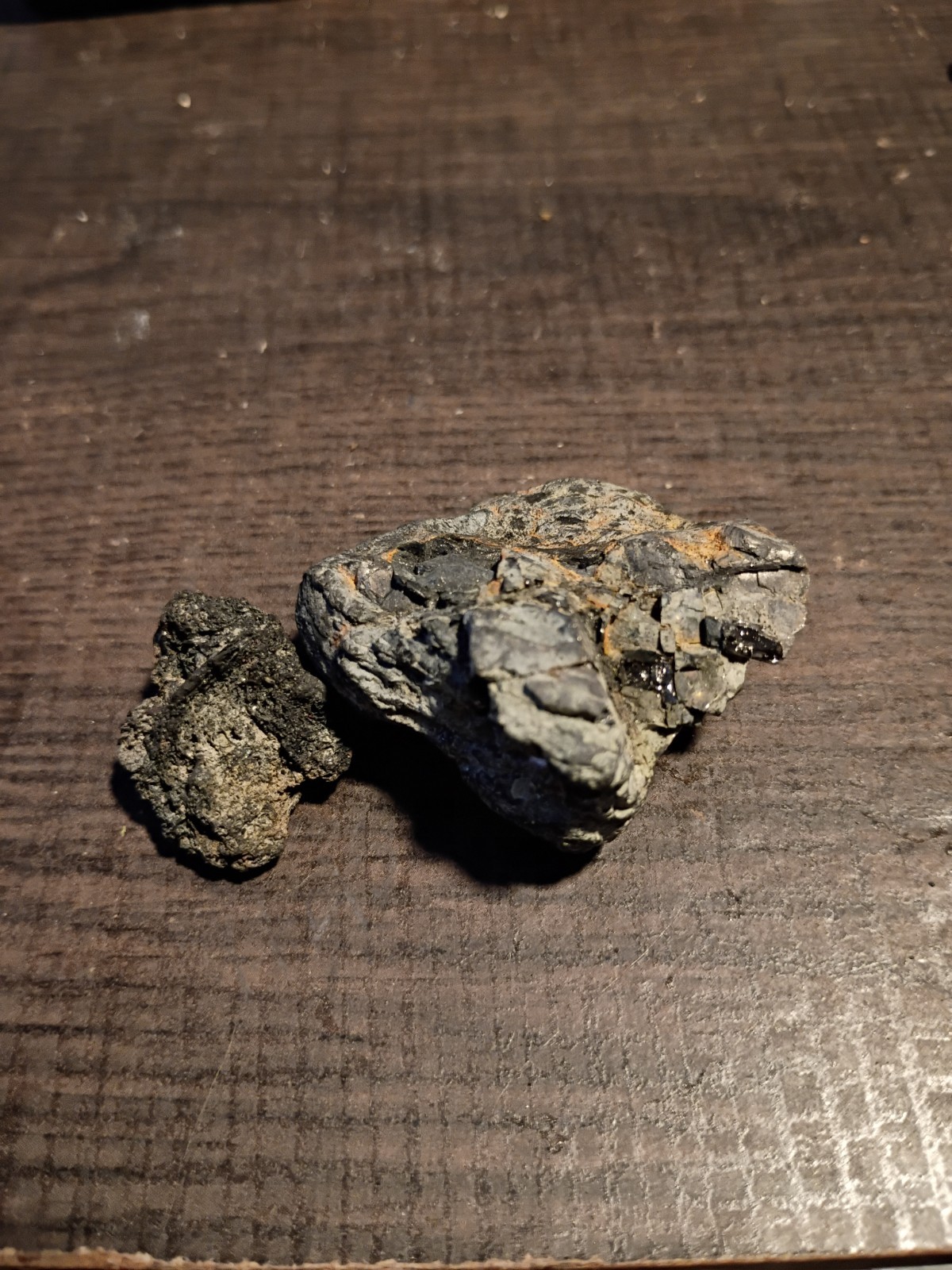 Mystery Unique Rocks/Stones/Meteorite Lot – Set of 2 (One Small, One Larg