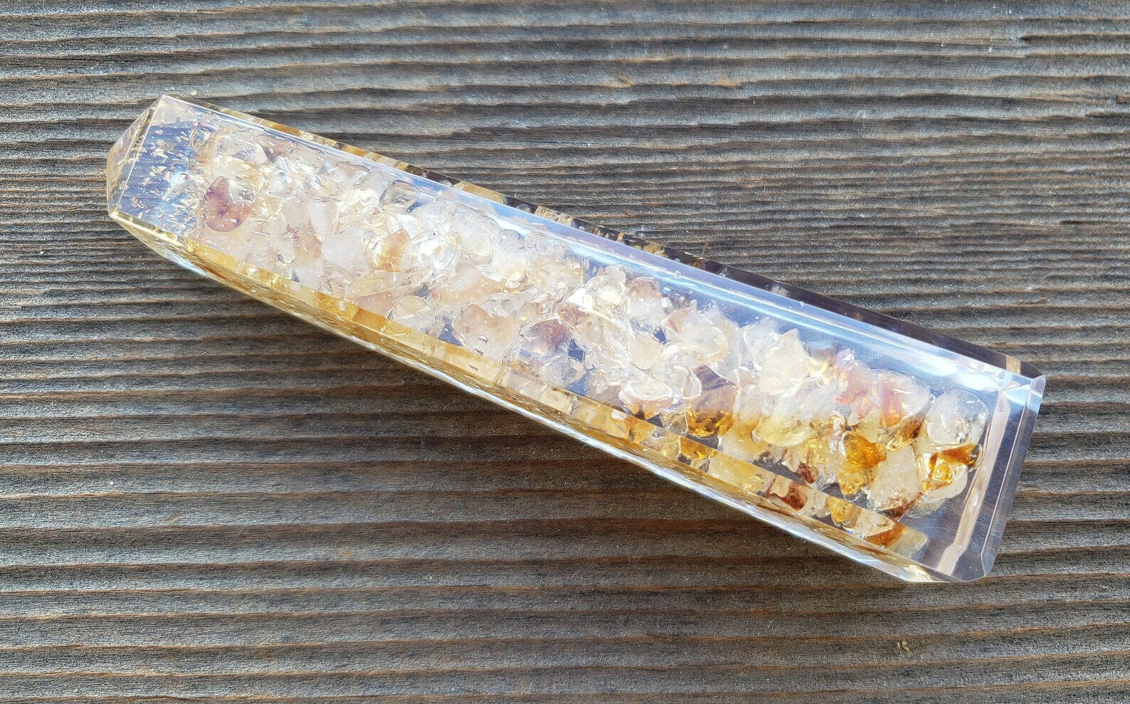 ORGONE CITRINE TOWER GEMSTONE ORGONITE (ONE)