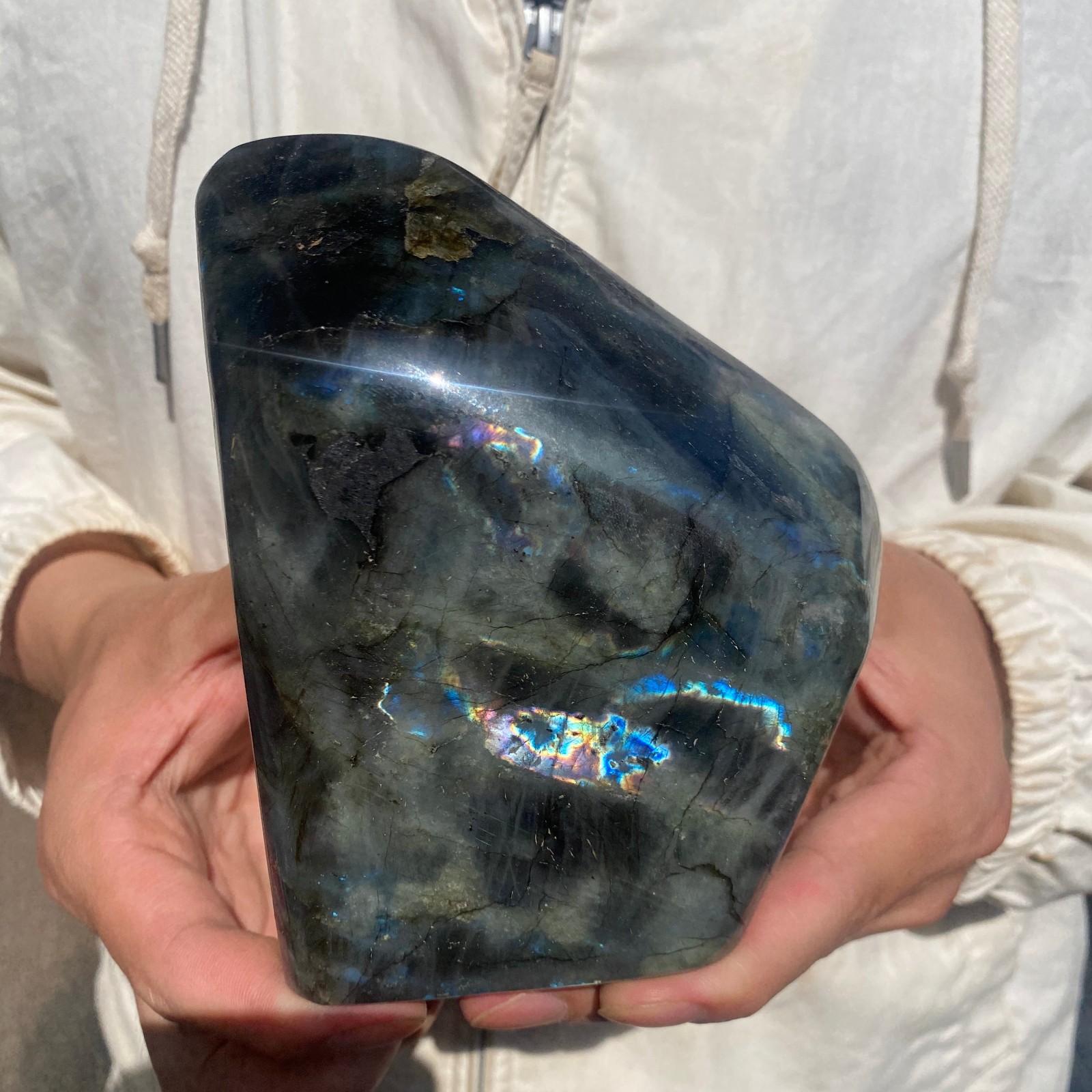 3lb Natural Gorgeous Labradorite Quartz Crystal Stone Specimen Healing