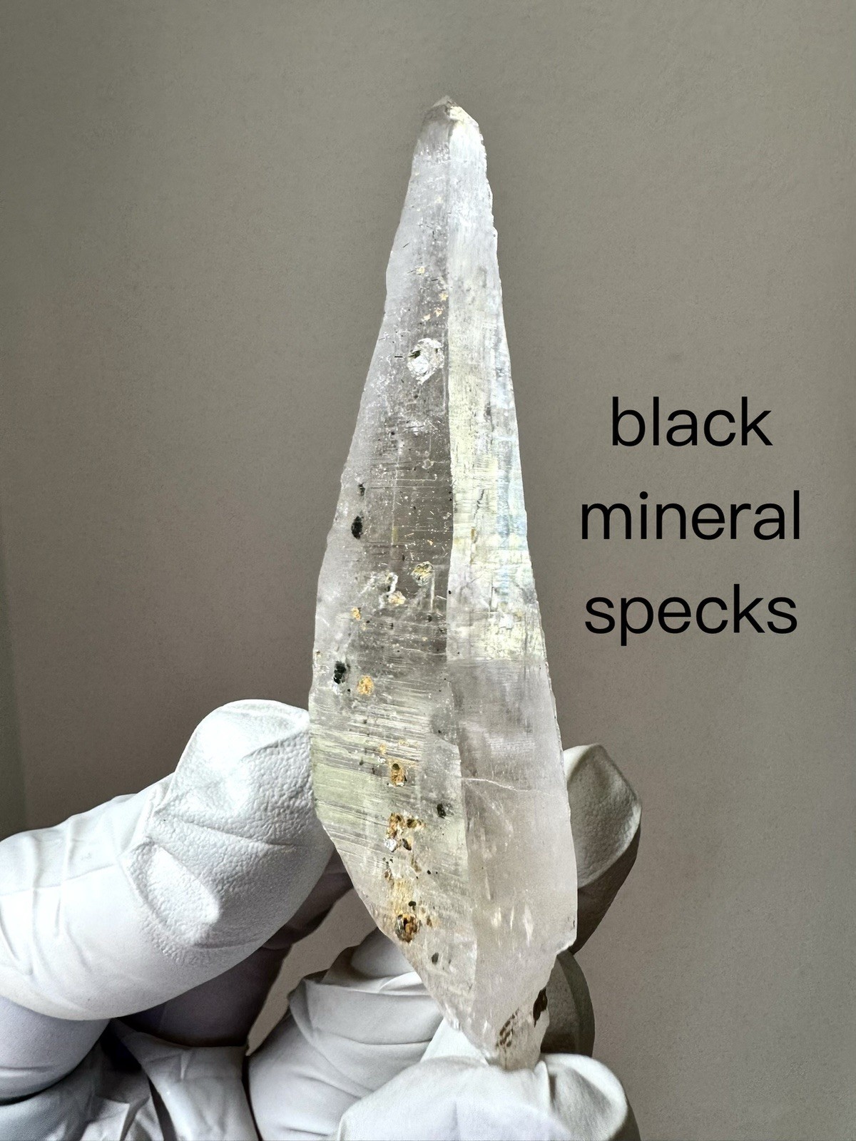 “Sealed Sand Blade” Ganesh Himalayan Quartz Akashic Graphite Inclusions Crystal