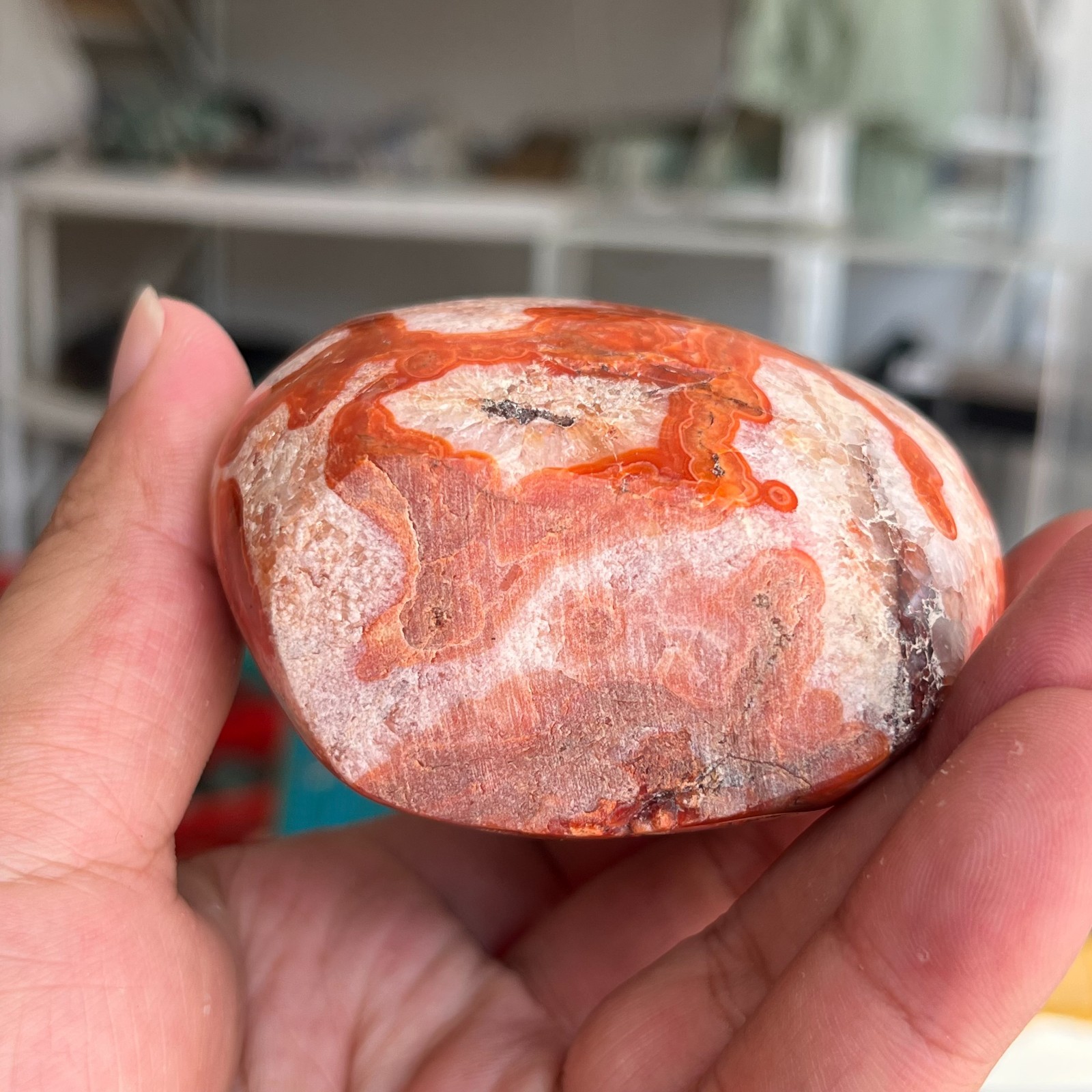 420g High Quality Natural Red Agate Carnelian Crystal Mineral Specimen Healing