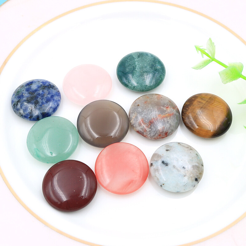 Natural chakra stone round crystal gemstones healing crystals No Hole 25pcs