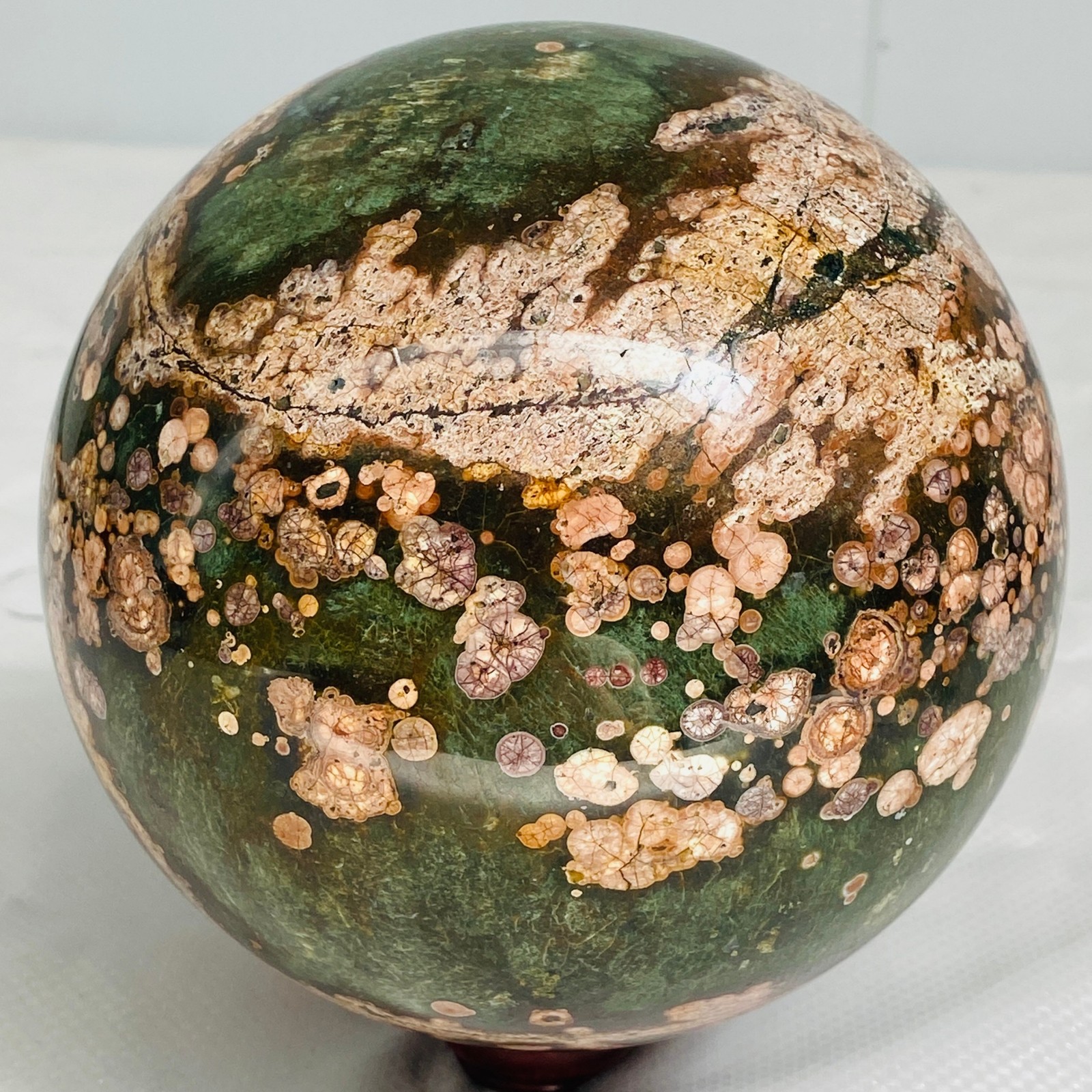 Natural Polished Pink cherry blossom agate BALL Madagascar 3840G ( 8.46LB )