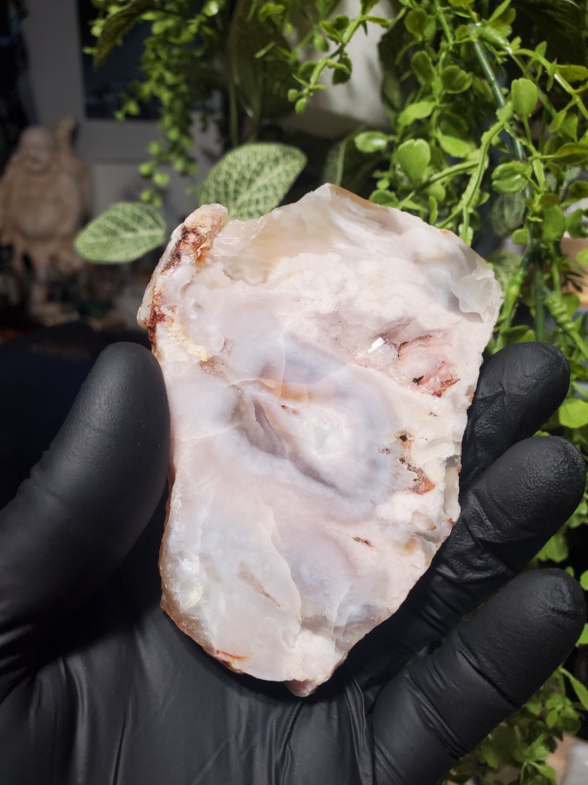 124g Beautiful Flower Agate Slice Slab Crystal Quartz Energy Healing Crystal