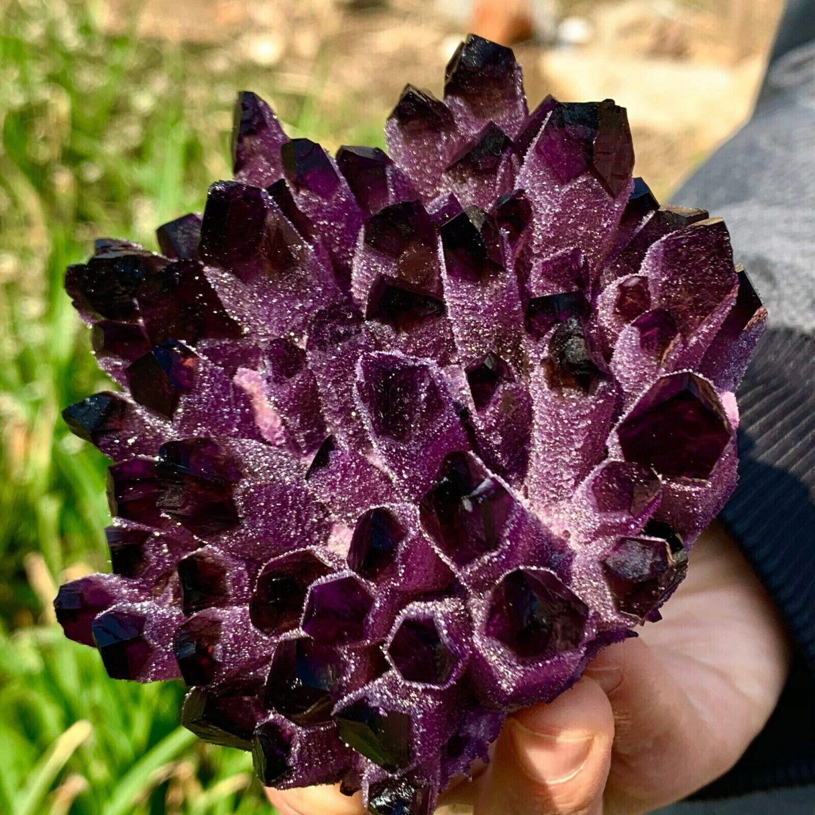 300g+ New purple Phantom Quartz Crystal Cluster Mineral Specimen Reiki Healing