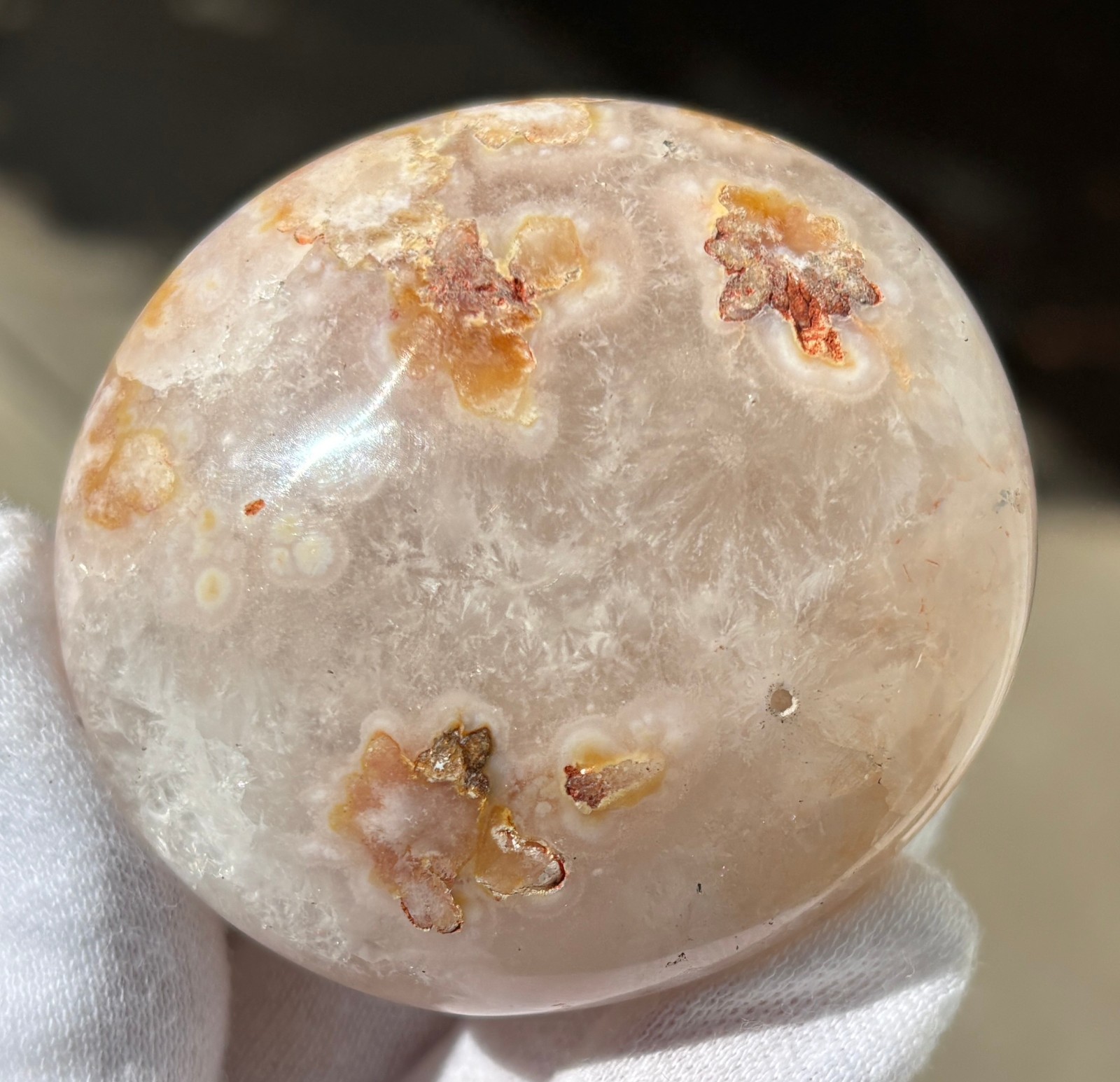 USA SALE 3/4Lb 367g LOT 3 FLOWER BLOSSOM AGATE PALMSTONES Palm Stones Stone