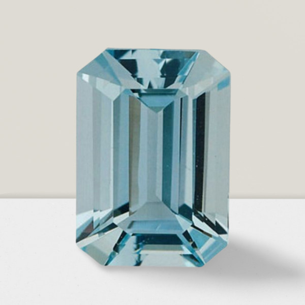 Aquamarine Octagon Cut Gemstone 9 Cts – 16×12 mm Flawless Loose Gem