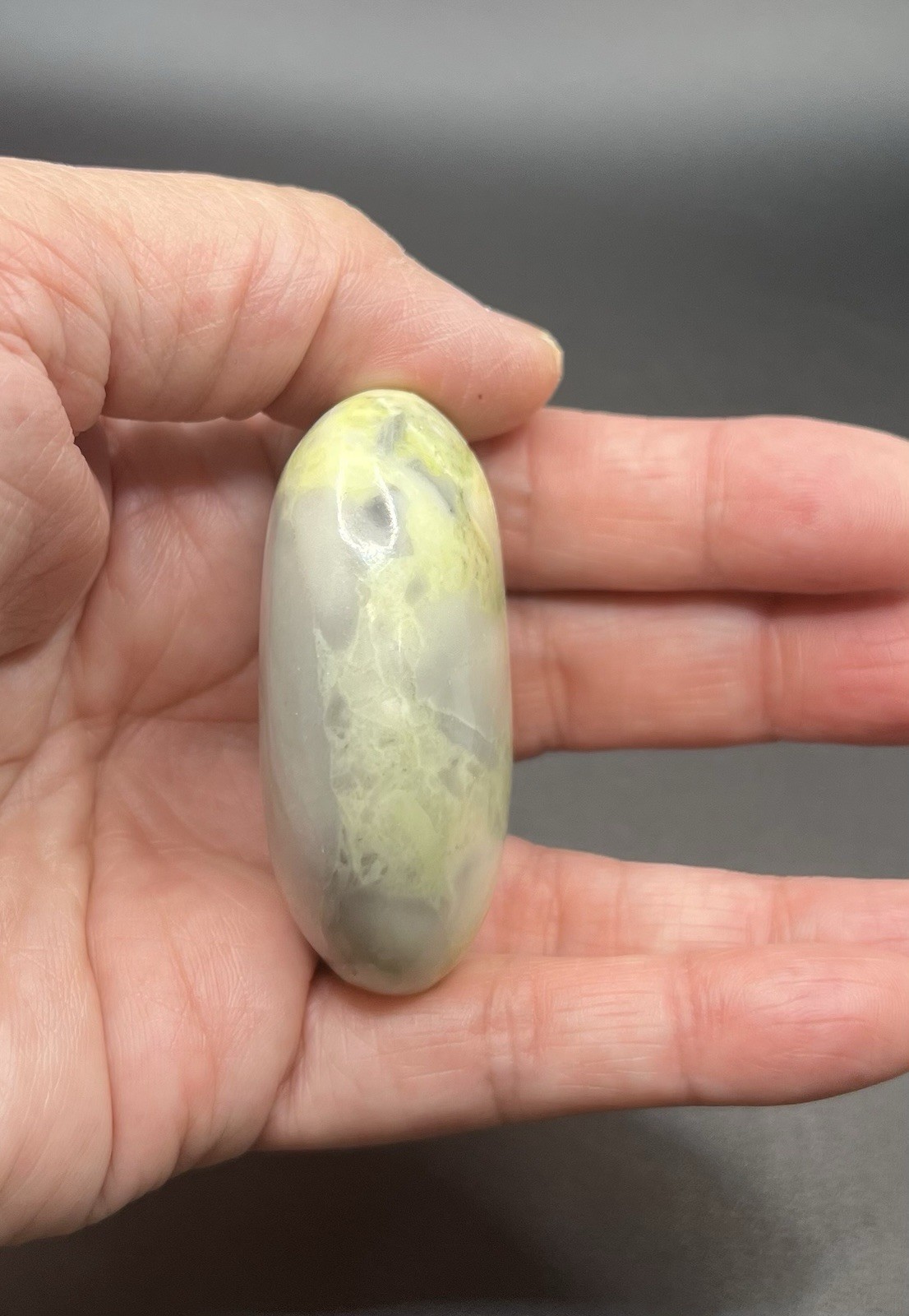 Serpentine Genuine Palm Stone From India 76g Crystal Healing Reiki