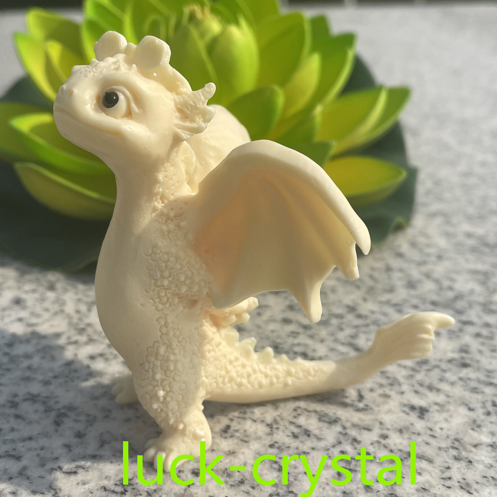 2.9”+ Natural Genuine Tagua Nut Hand Carved Dragon Reiki Decoration Gift.10pc