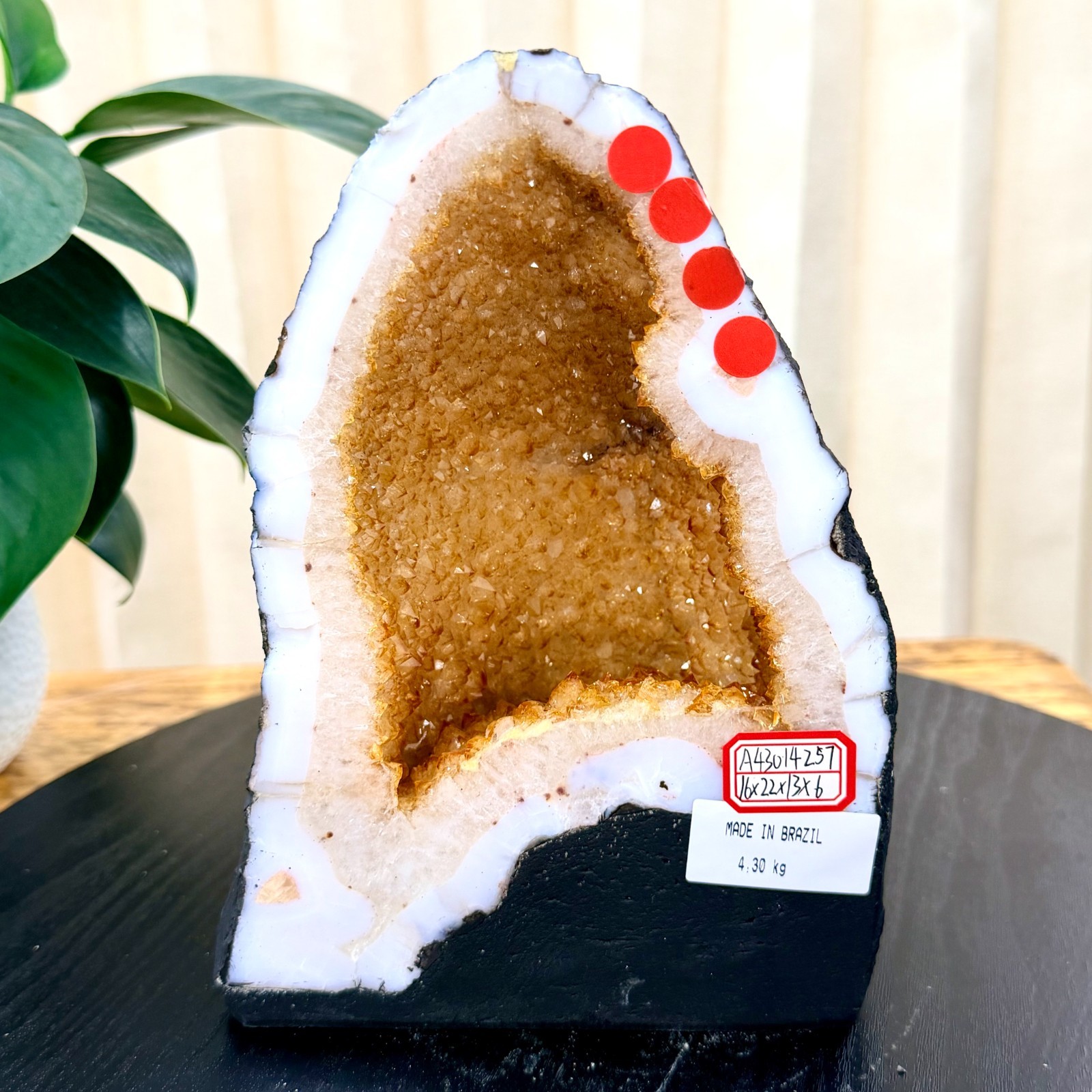 9.46lb Natural citrine geode quartz cluster crystal cathedrals specimen healing
