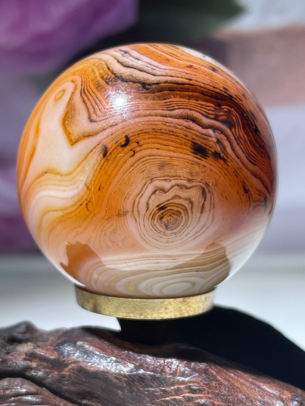 1pc Natural Quartz Crystal Silk agate Sphere Ball lace agate ball Healing g07