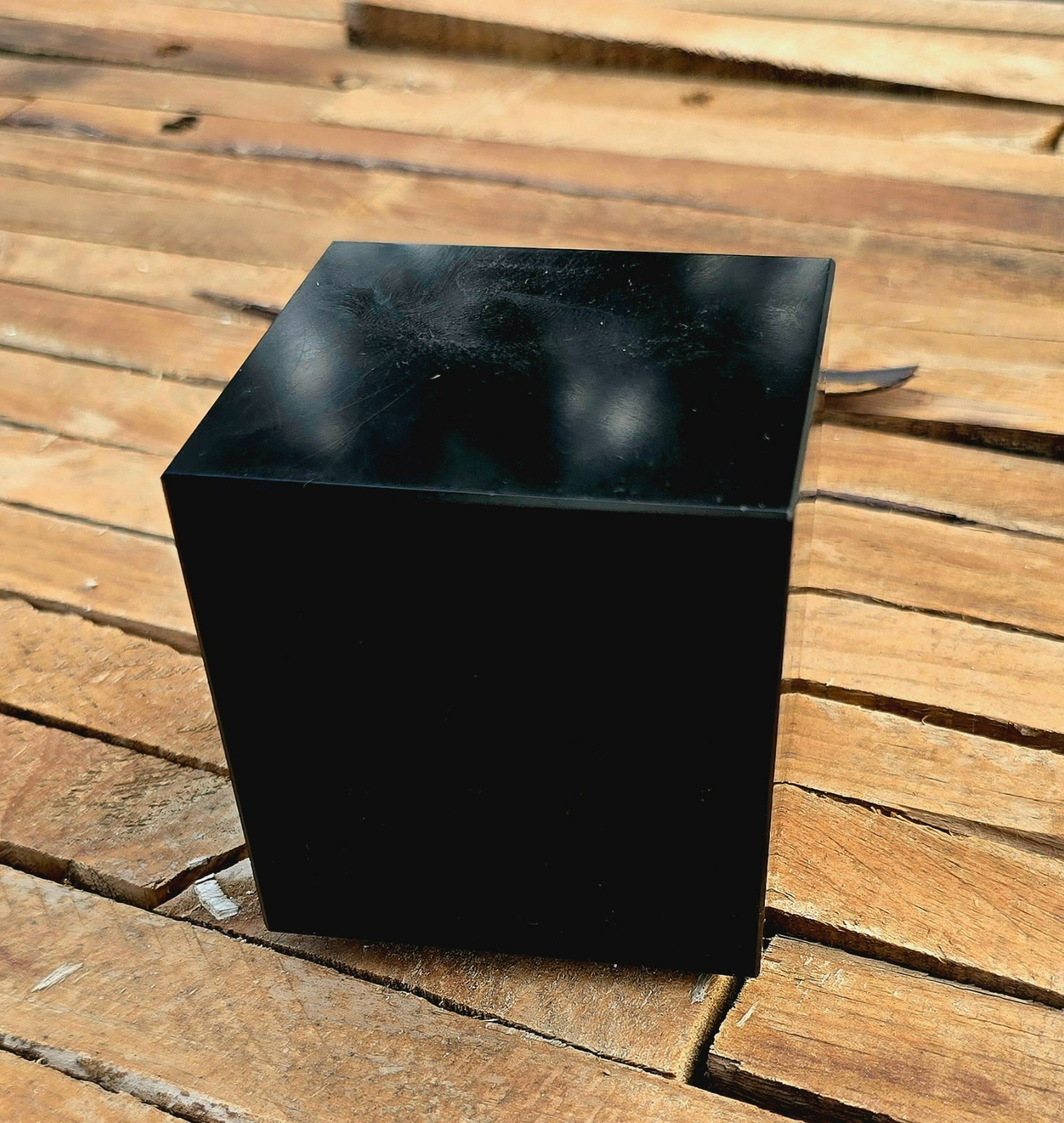 Stunning Black Tourmaline Crystal Cube 70mm Healing Stone Housewarming Gift
