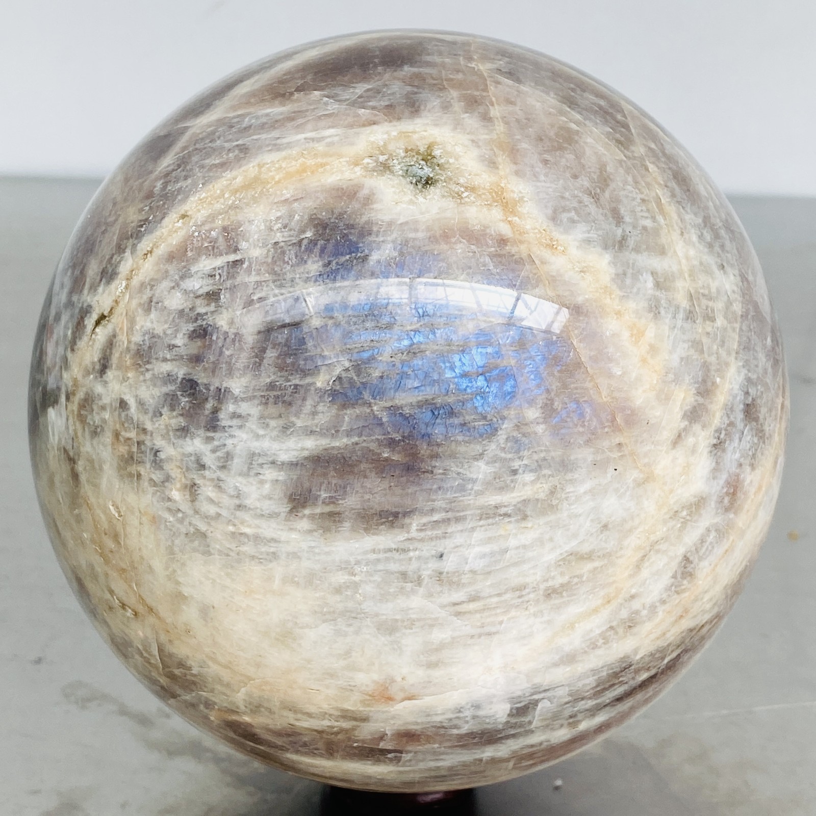 Natural Gray moonstone sphere quartz Crystal ball Healing 3860G (8.5LB)