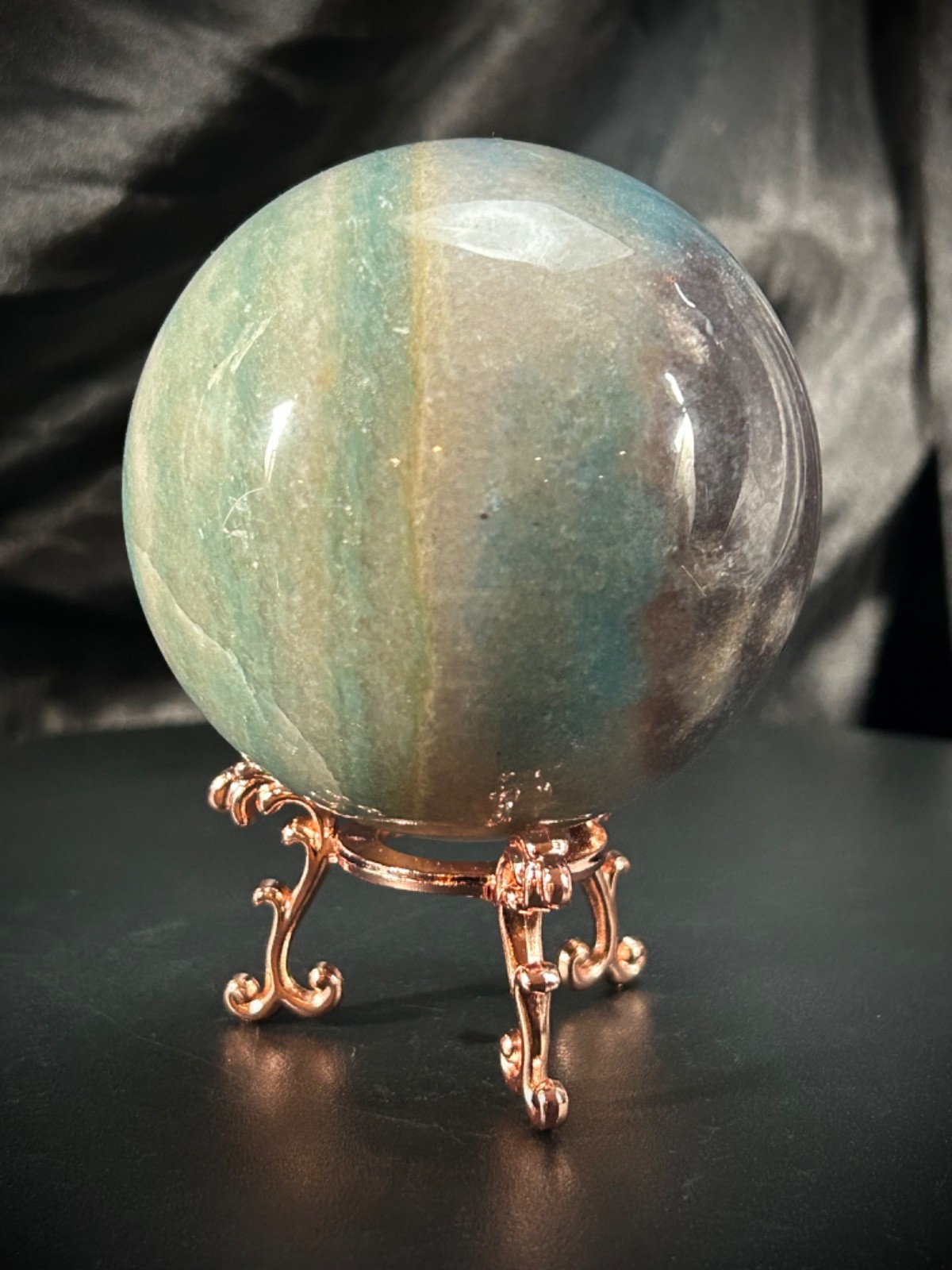2.82″ Trolleite Sphere With Metal Stand 1lb 2.7oz (529 grams)